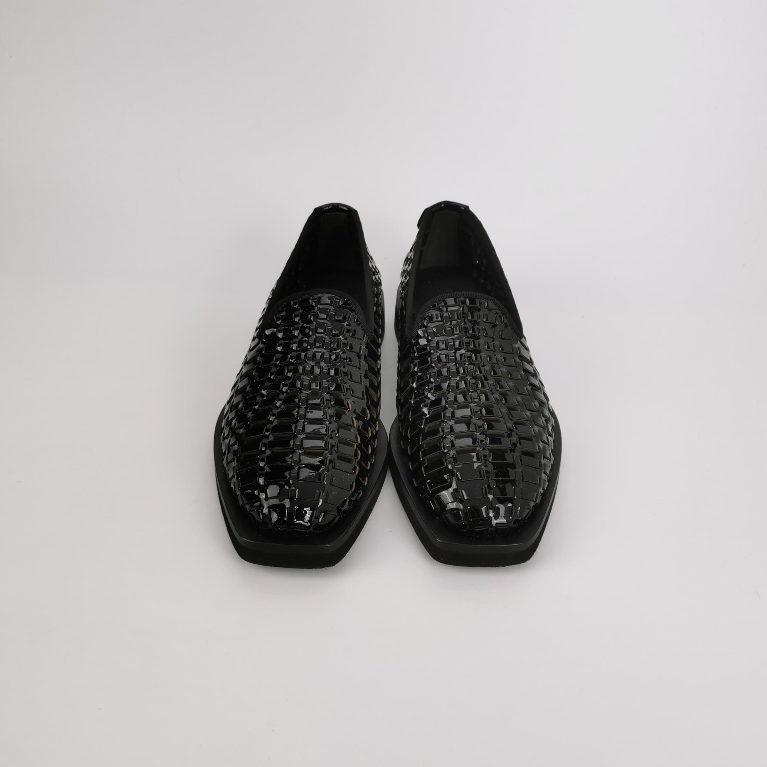 Emporio Armani Emporio Armani Woven Patent Leather Slip Ons Size 39 Size US 6 / EU 39 - 4 Thumbnail