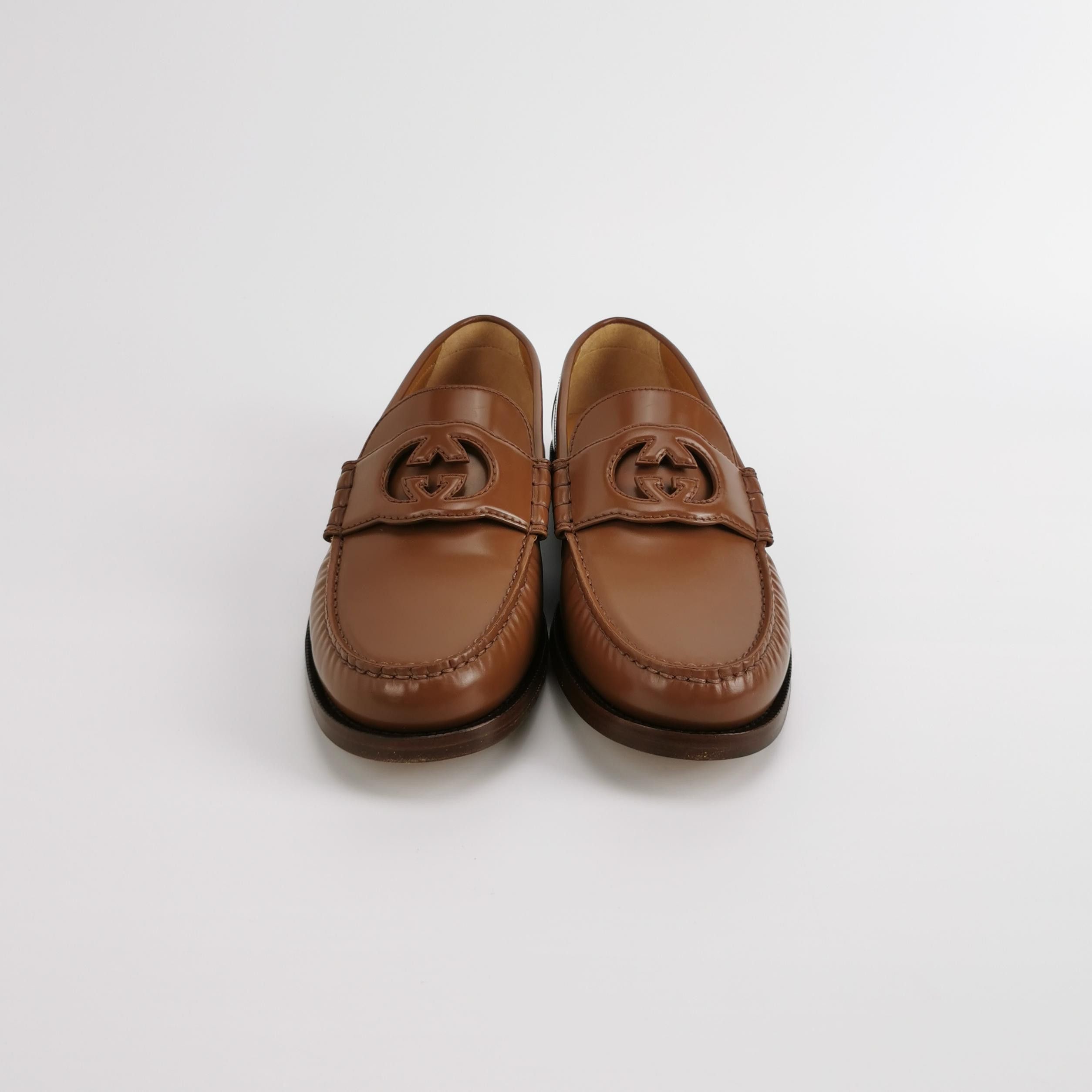 Gucci Gucci Interlocking G Leather Loafers 7 Size US 8 / EU 41 - 4 Thumbnail