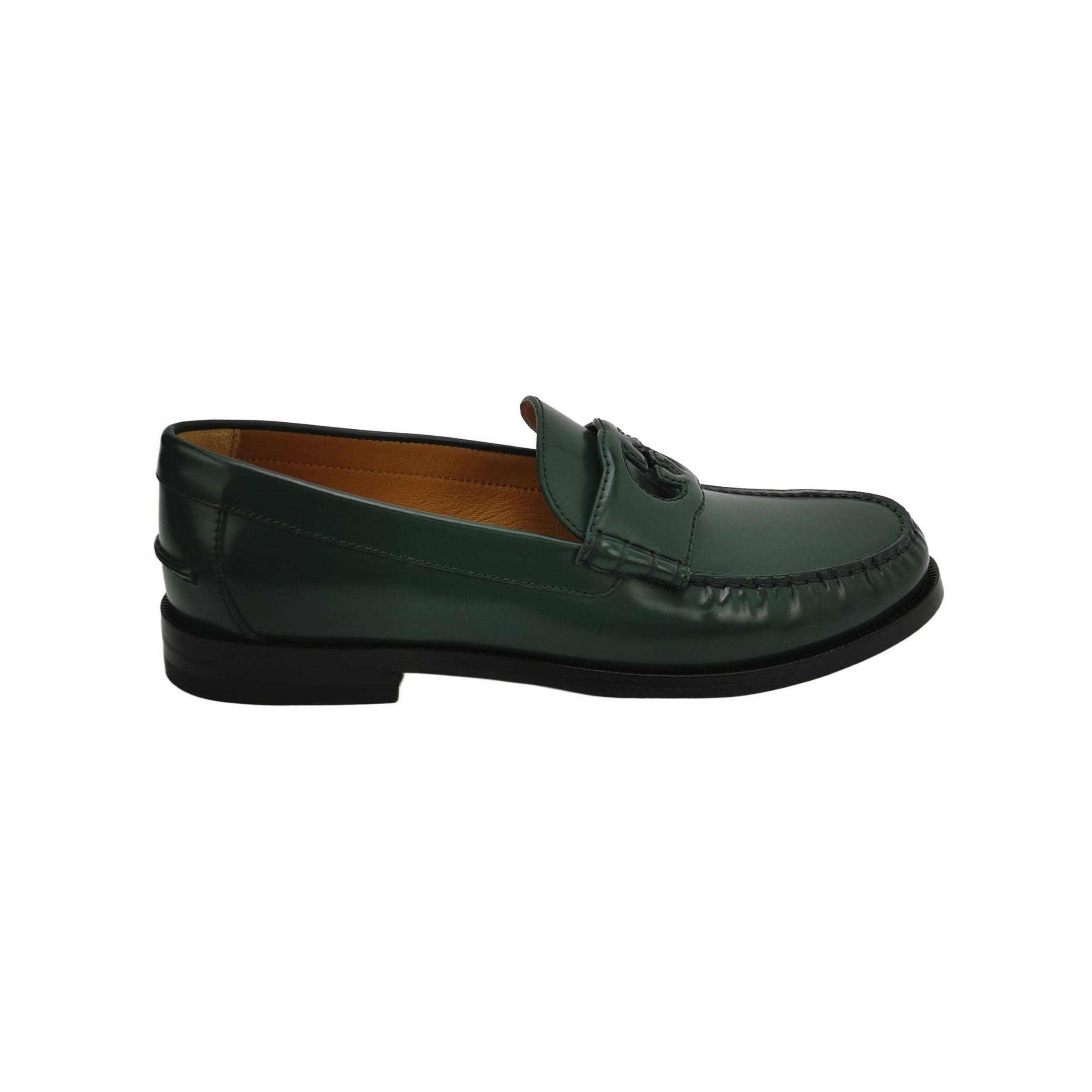 Gucci Gucci Interlocking G Green Leather Loafers 9 Size US 10 / EU 43 - 2 Thumbnail