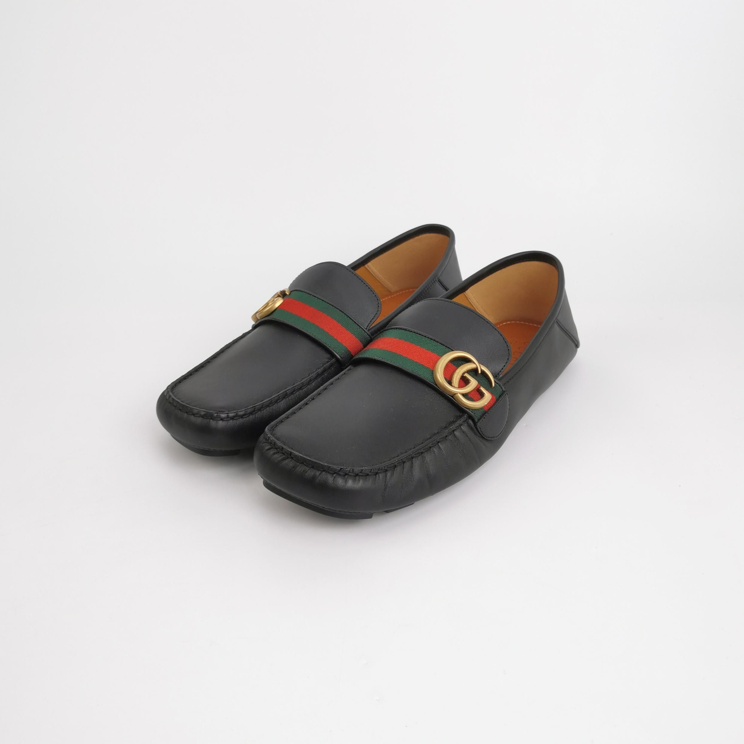 Gucci Gucci Web Stripe GG Leather Loafers Size 11.5 Size US 12 / EU 45 - 3 Thumbnail