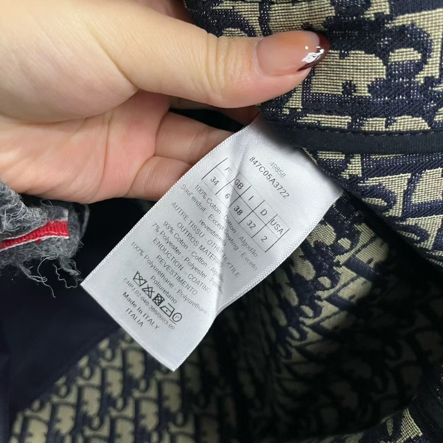 Dior Dior Printed Blue Coat S Women Size S / US 4 / IT 40 - 3 Thumbnail
