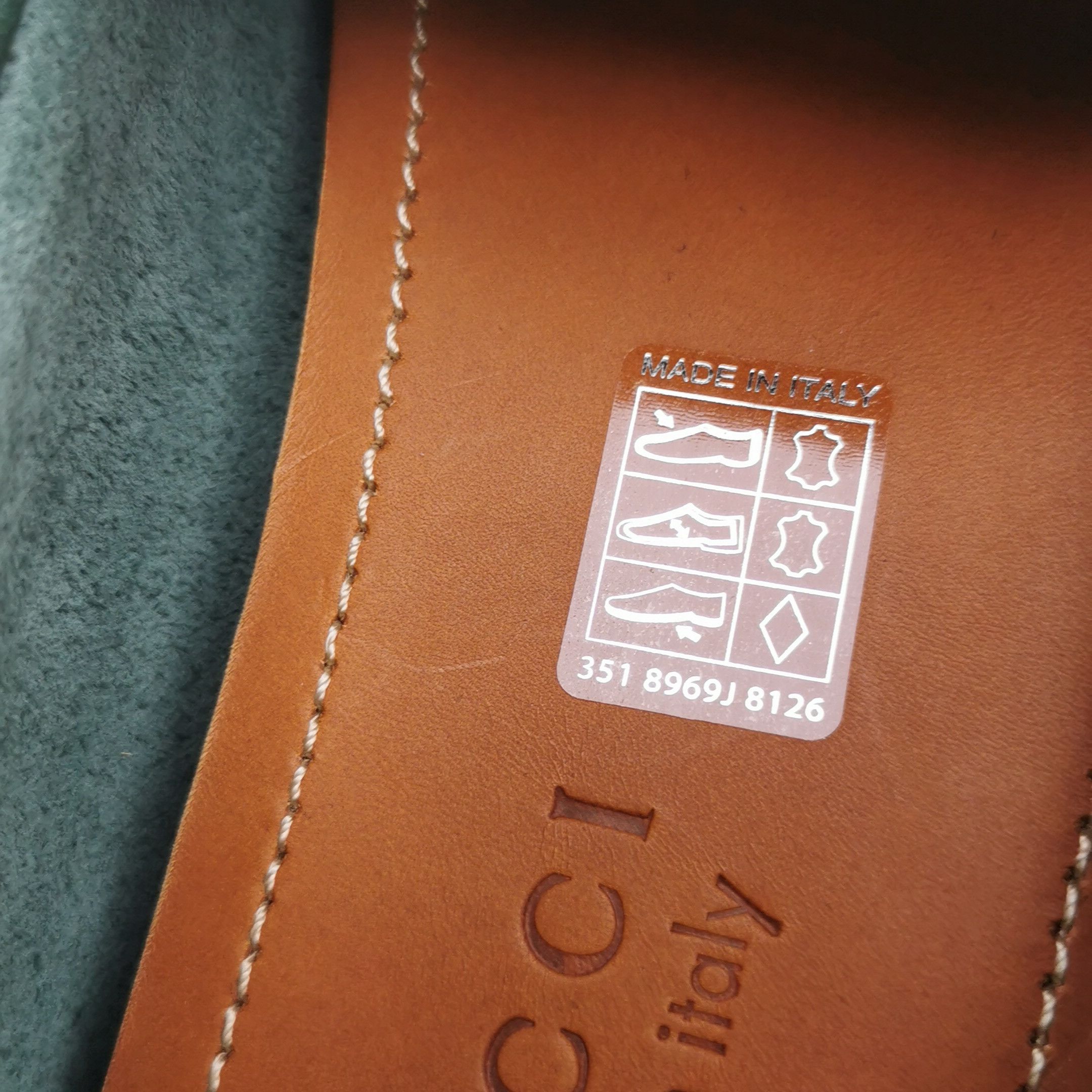 Gucci Gucci Green Leather Cutout G Drivers 42.5 Size US 9 / EU 42 - 9 Thumbnail