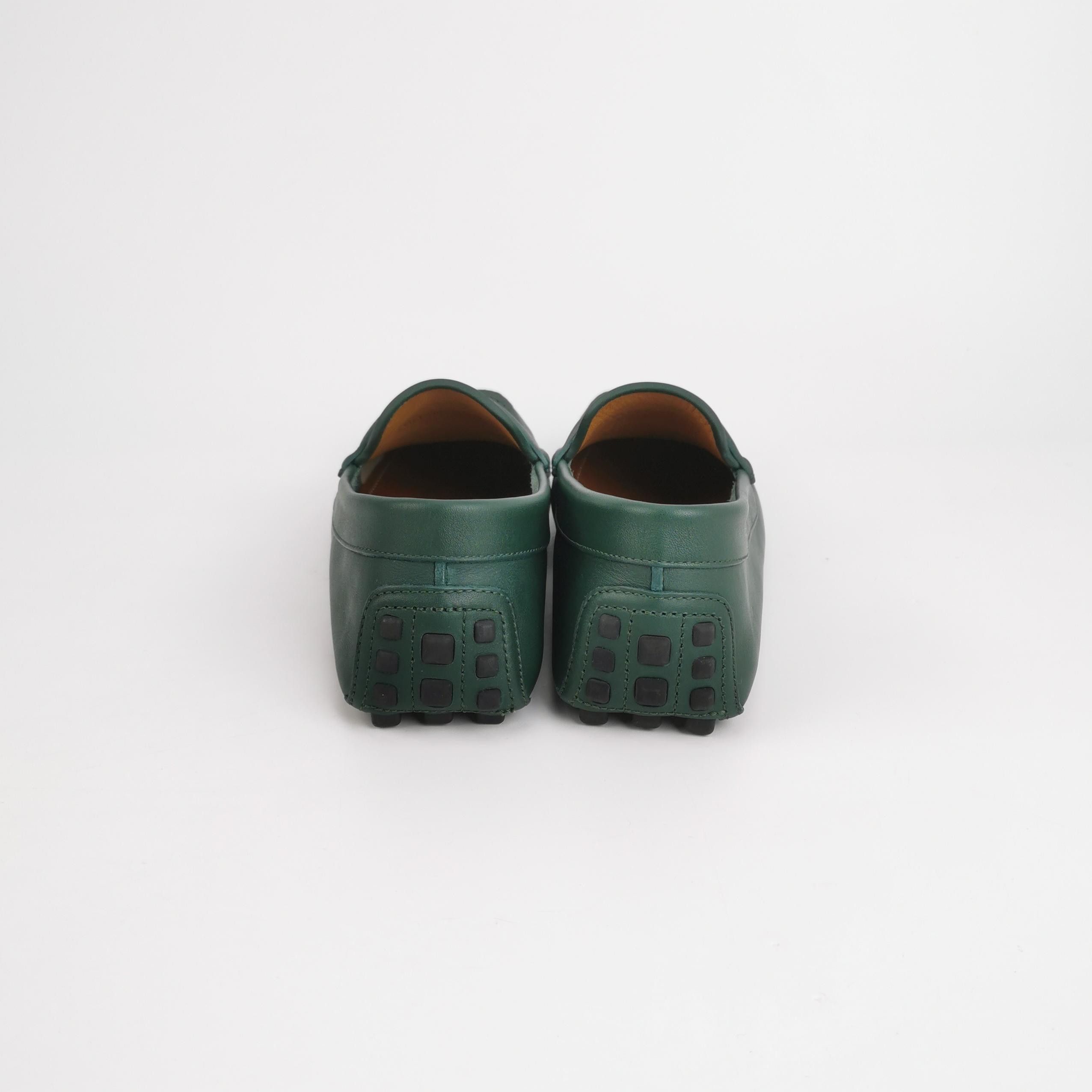 Gucci Gucci Green Leather Cutout G Drivers 42.5 Size US 9 / EU 42 - 5 Thumbnail