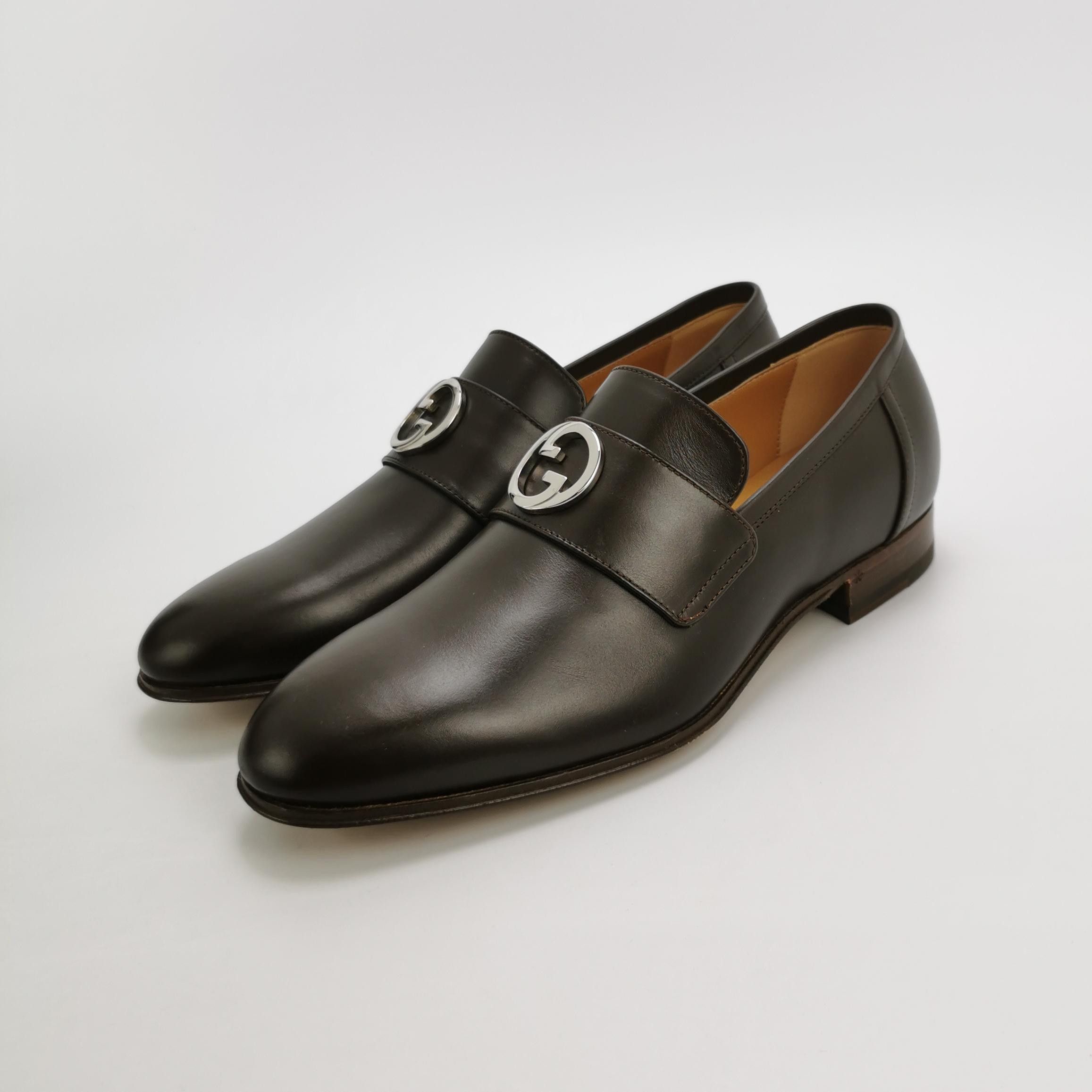 Gucci Gucci Interlocking G Leather Loafers 38.5 Size US 5.5 / EU 38 - 3 Thumbnail