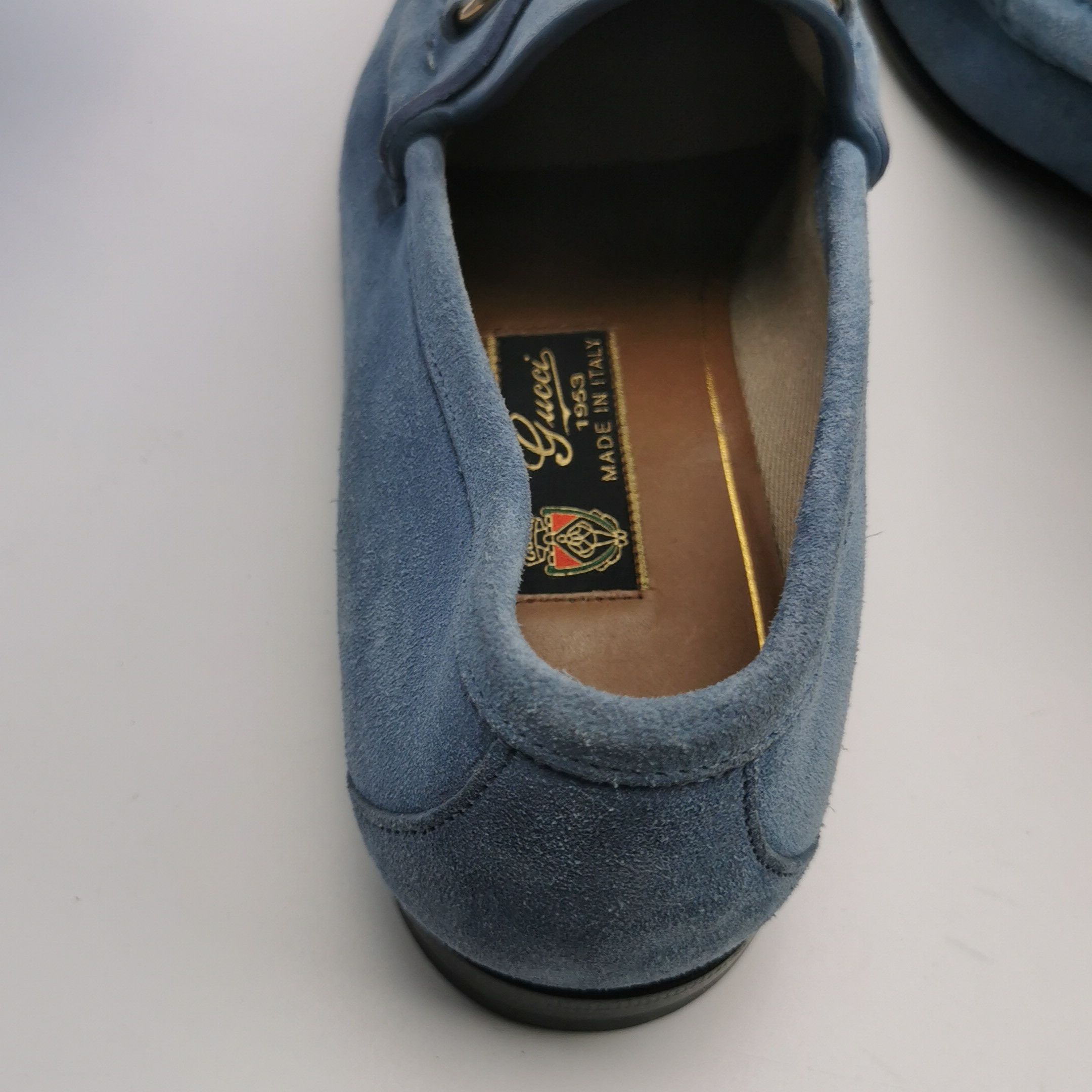 Gucci Gucci Blue Suede Horsebit Loafers 39 Size US 9 / IT 39 - 12 Thumbnail