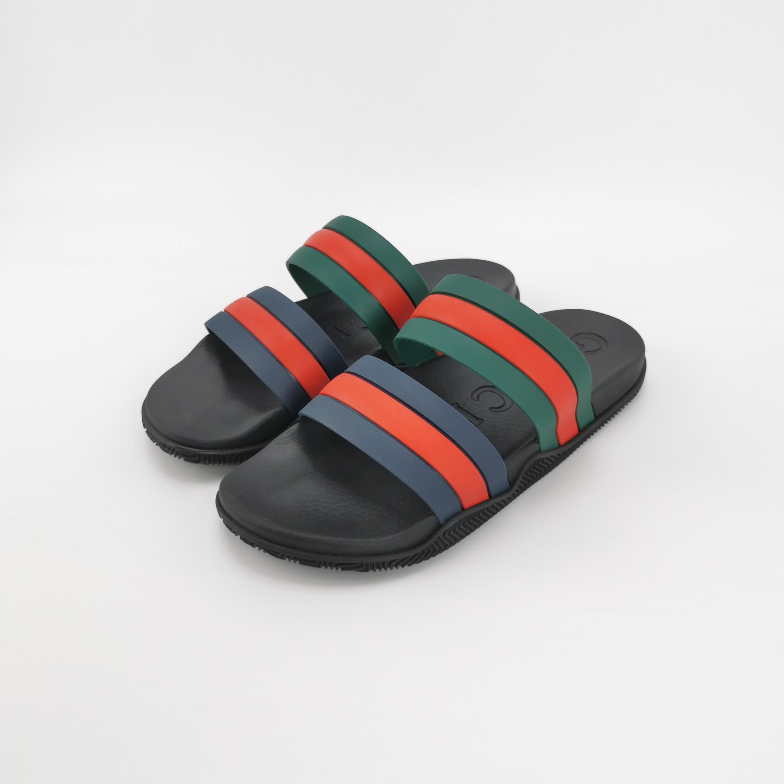 Gucci Gucci Striped Logo Slides Size 43 Size US 10 / EU 43 - 3 Thumbnail