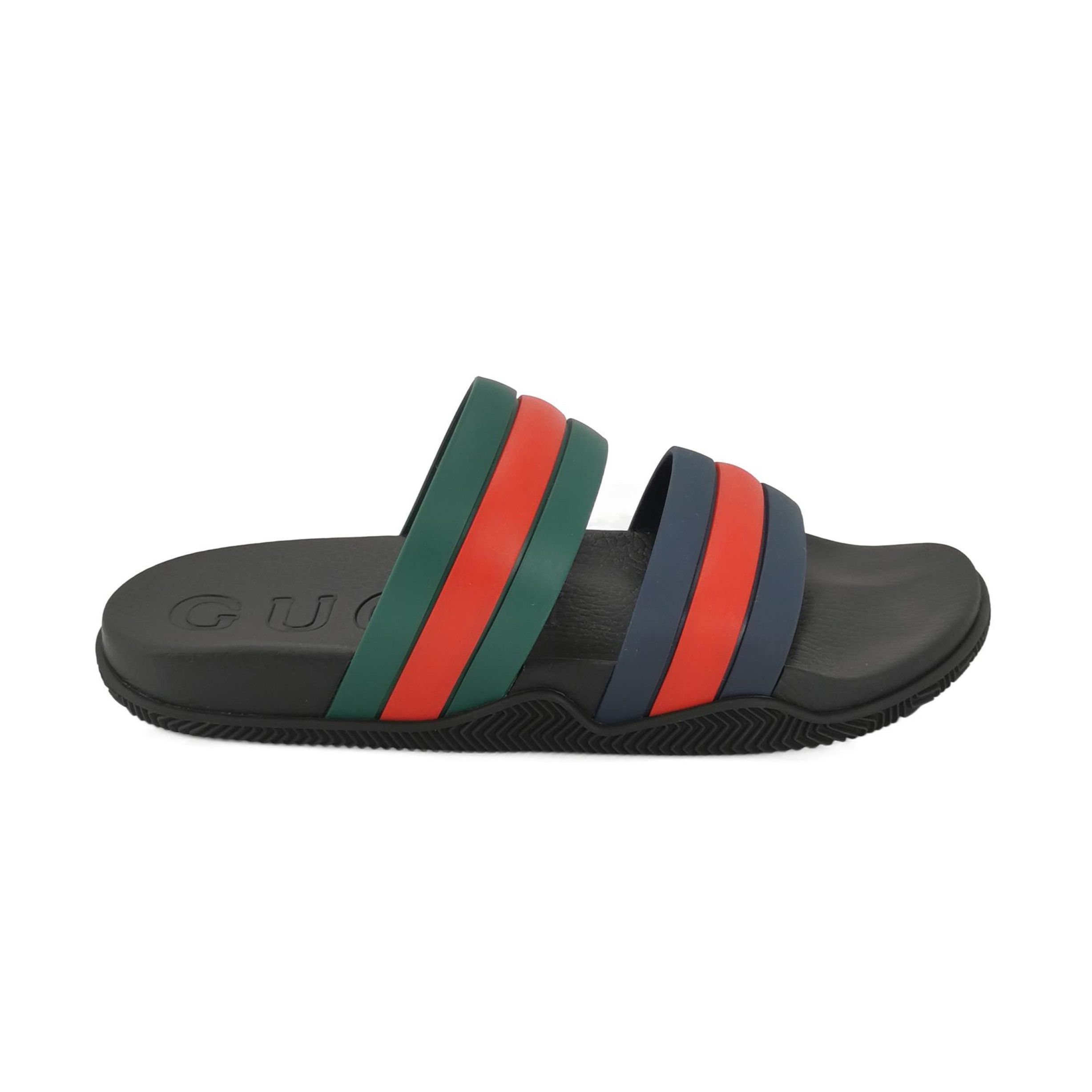 Gucci Gucci Striped Logo Slides Size 43 Size US 10 / EU 43 - 2 Thumbnail