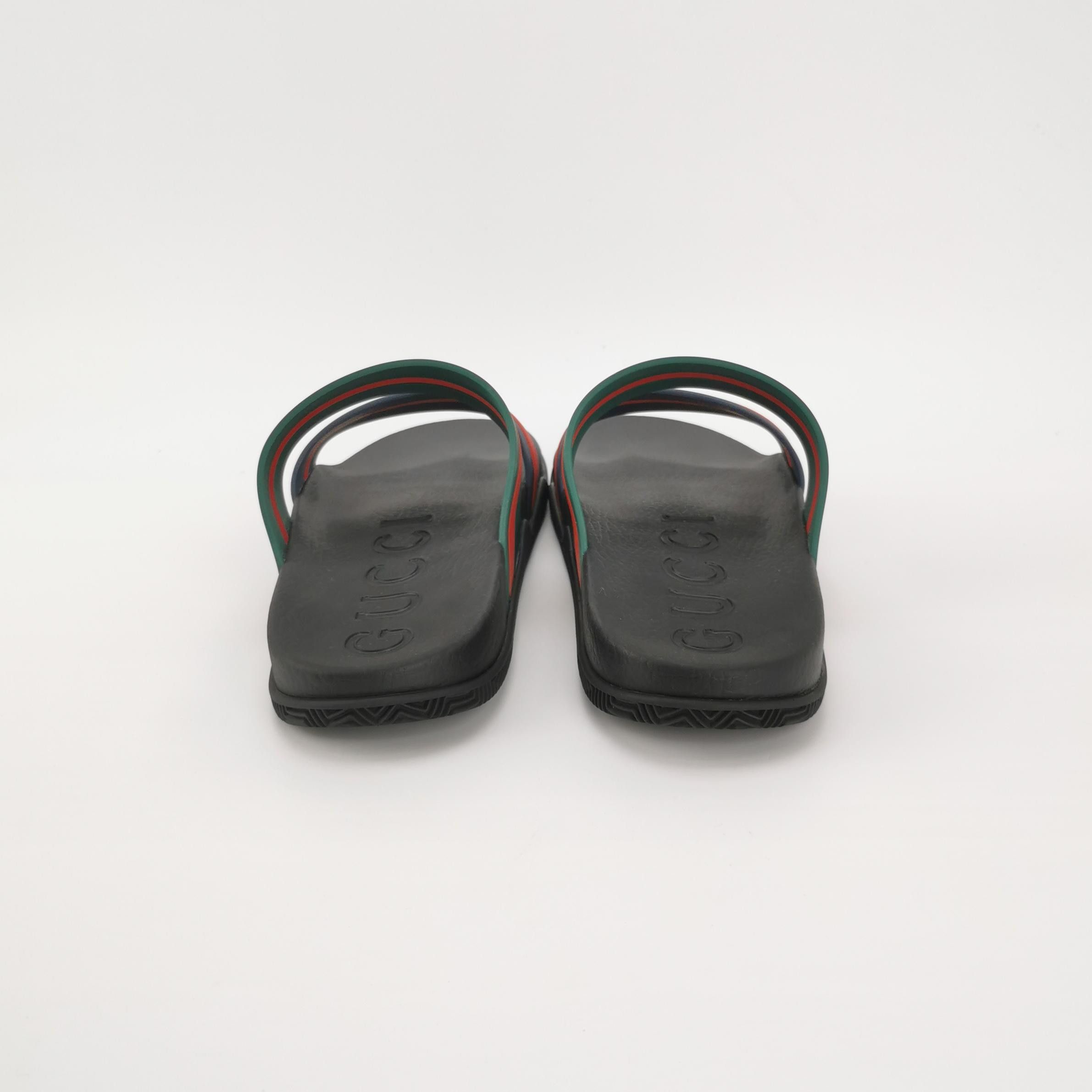 Gucci Gucci Striped Logo Slides Size 43 Size US 10 / EU 43 - 5 Thumbnail
