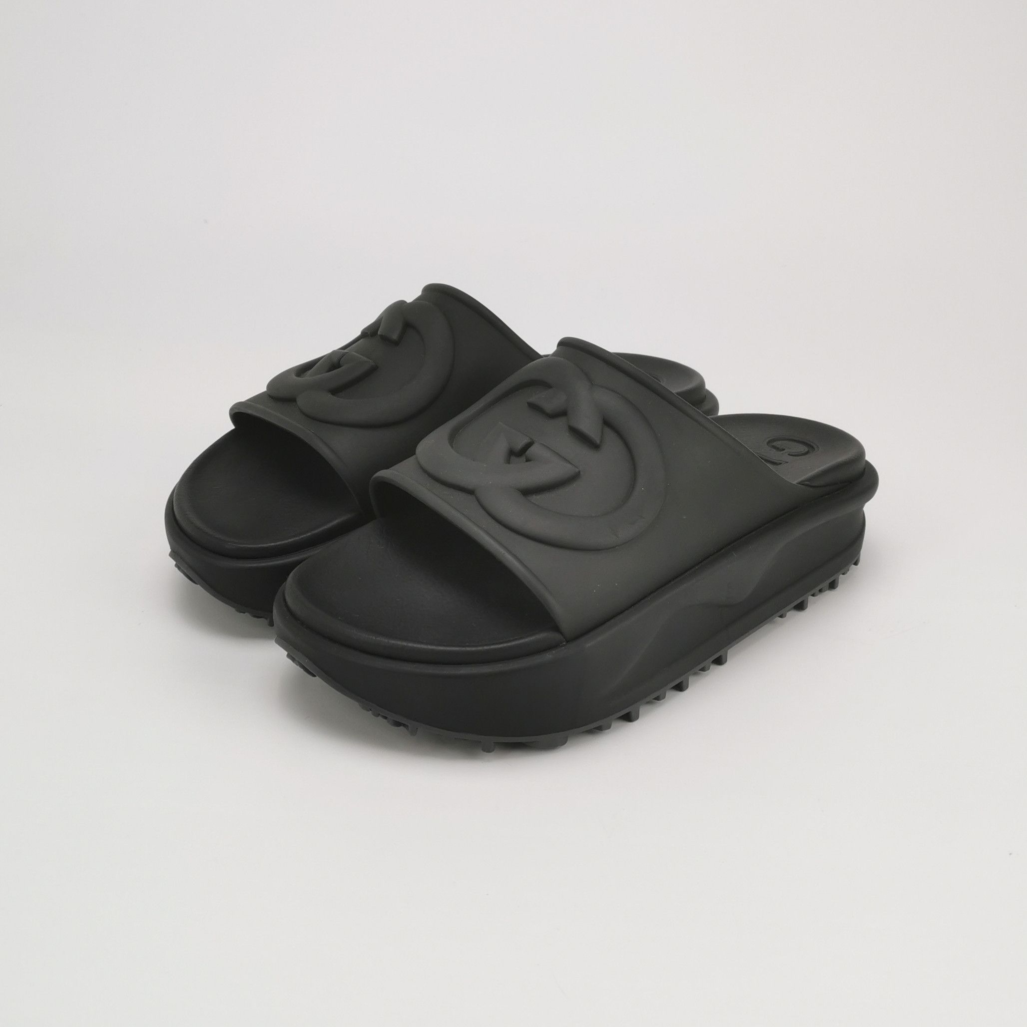 Gucci Gucci Interlocking G Platform Slides 40 Size US 9 / IT 39 - 3 Thumbnail