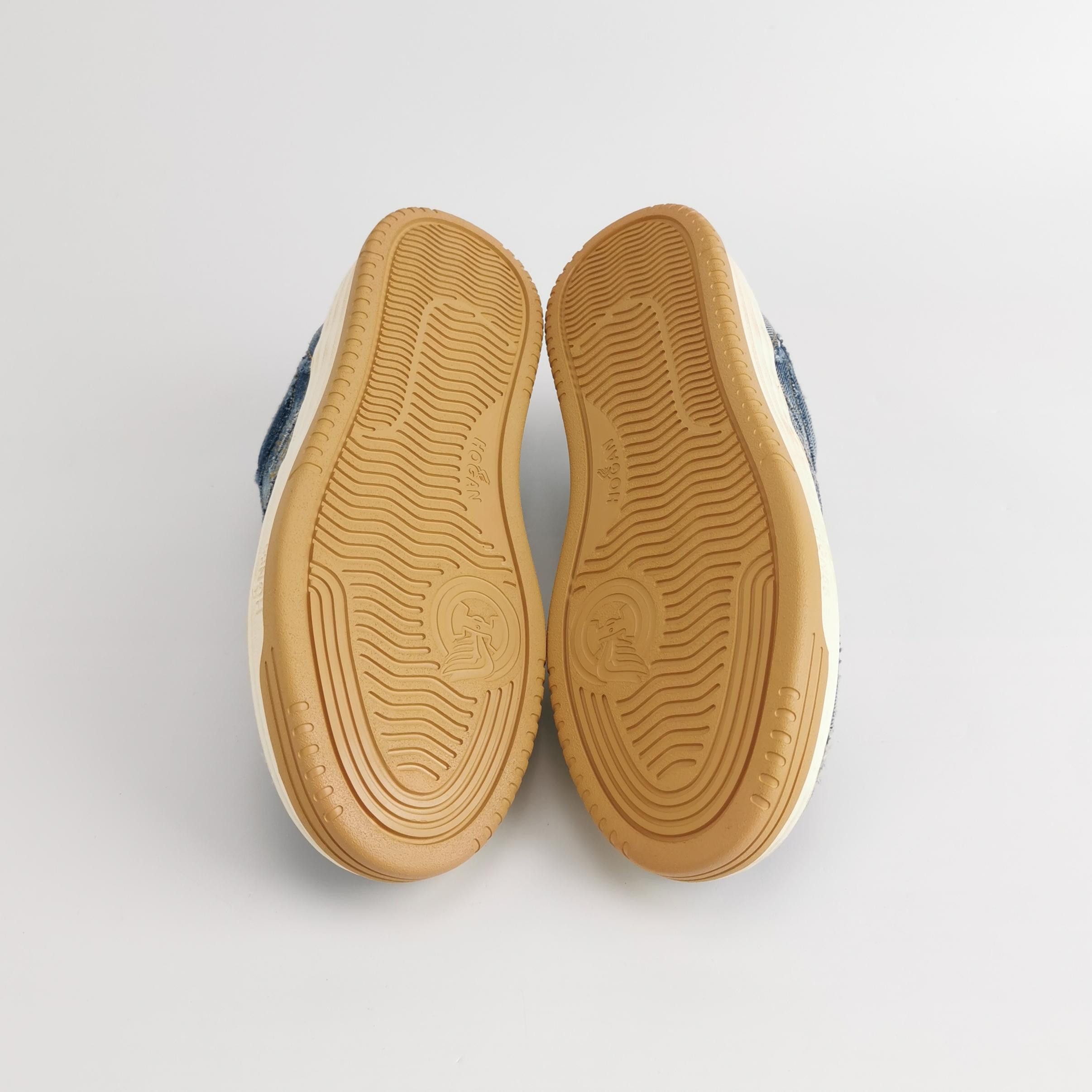 Hogan Hogan Distressed Denim Canvas Low-Top Sneakers 38 Size US 5.5 / EU 38 - 6 Thumbnail