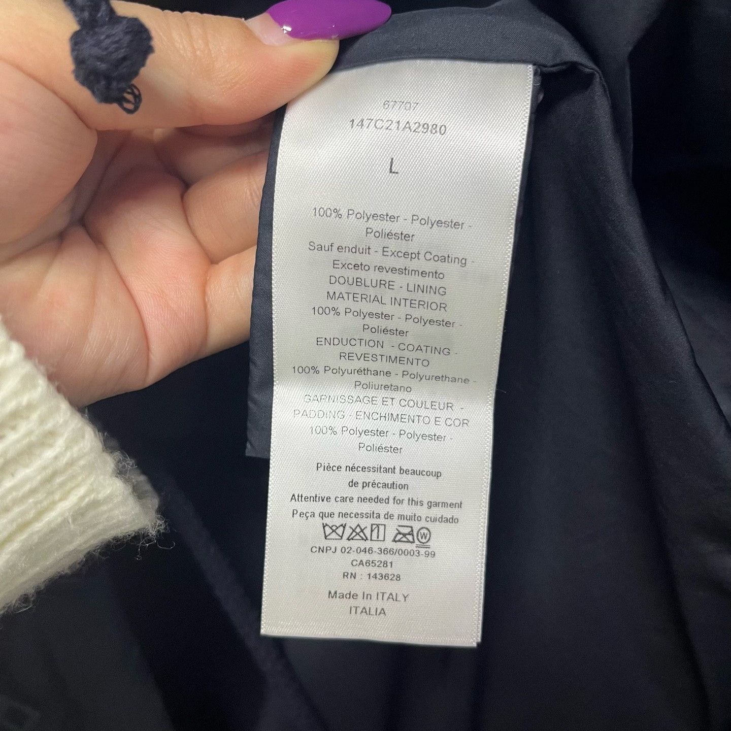 Dior Dior Down Striped Blue Heavy Coat s Men Size US S / EU 44-46 / 1 - 6 Thumbnail