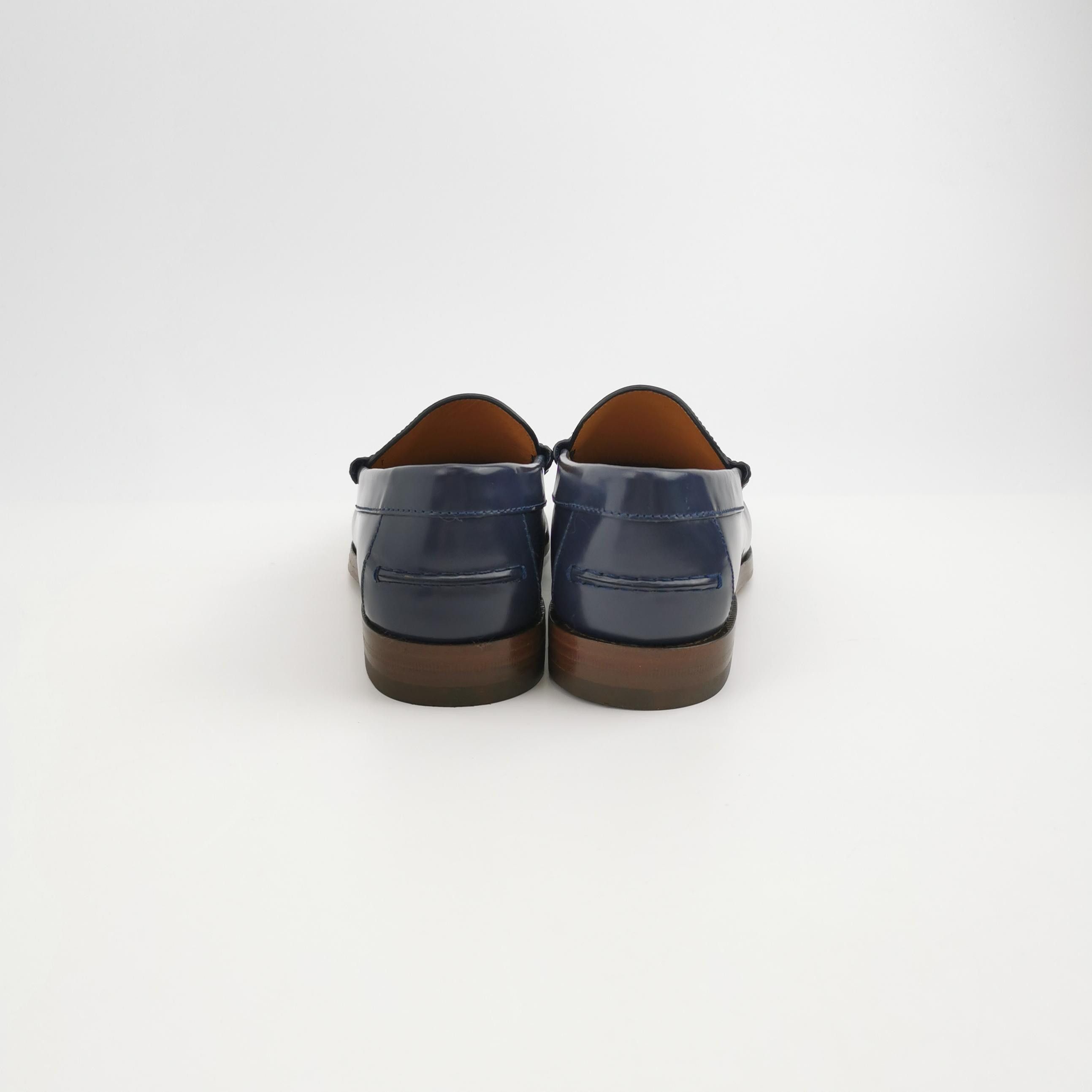 Gucci Gucci Interlocking G Navy Leather Loafers 5.5 Size US 6 / EU 39 - 5 Thumbnail