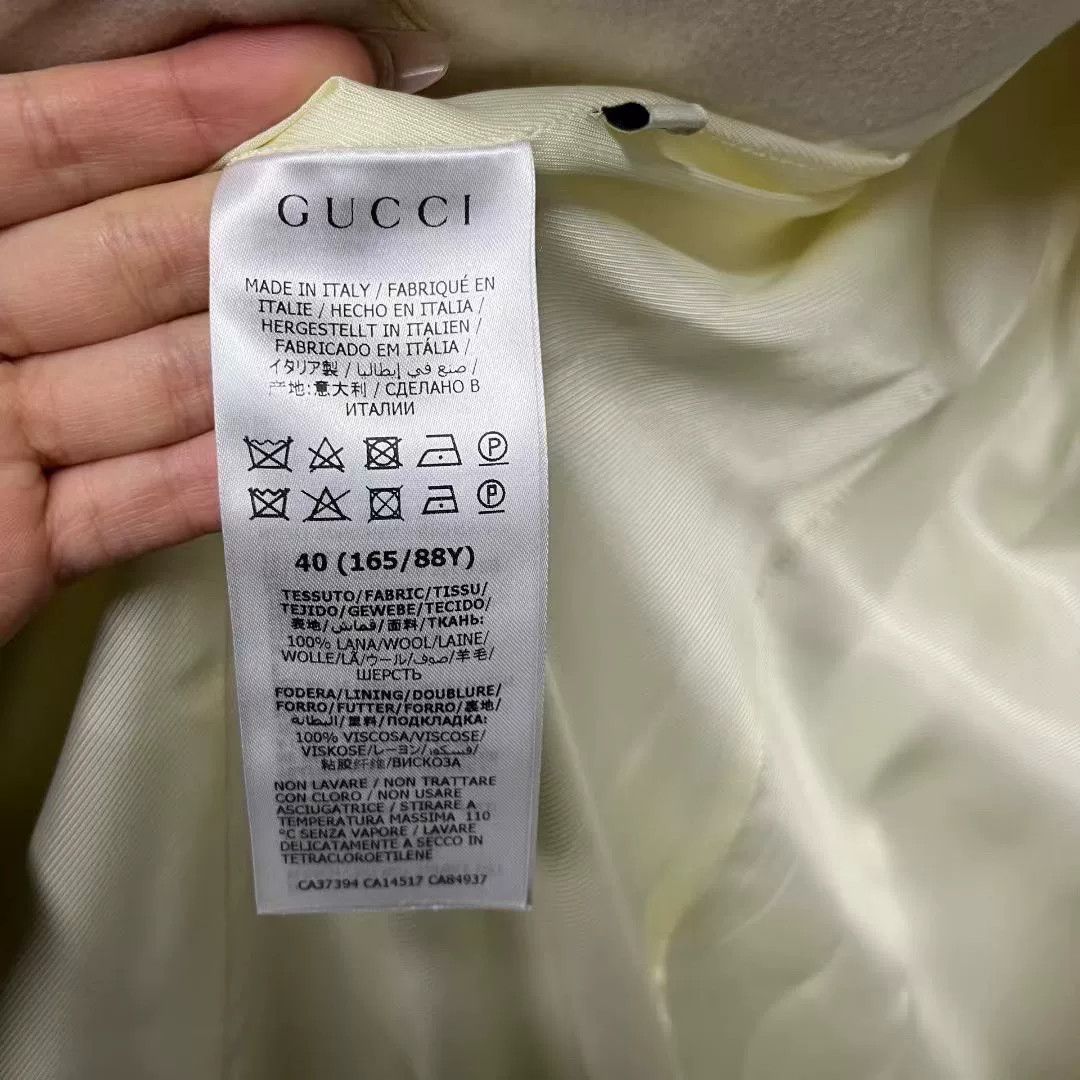 Gucci Gucci Wool Beige Coat M Women Size M / US 6-8 / IT 42-44 - 4 Thumbnail