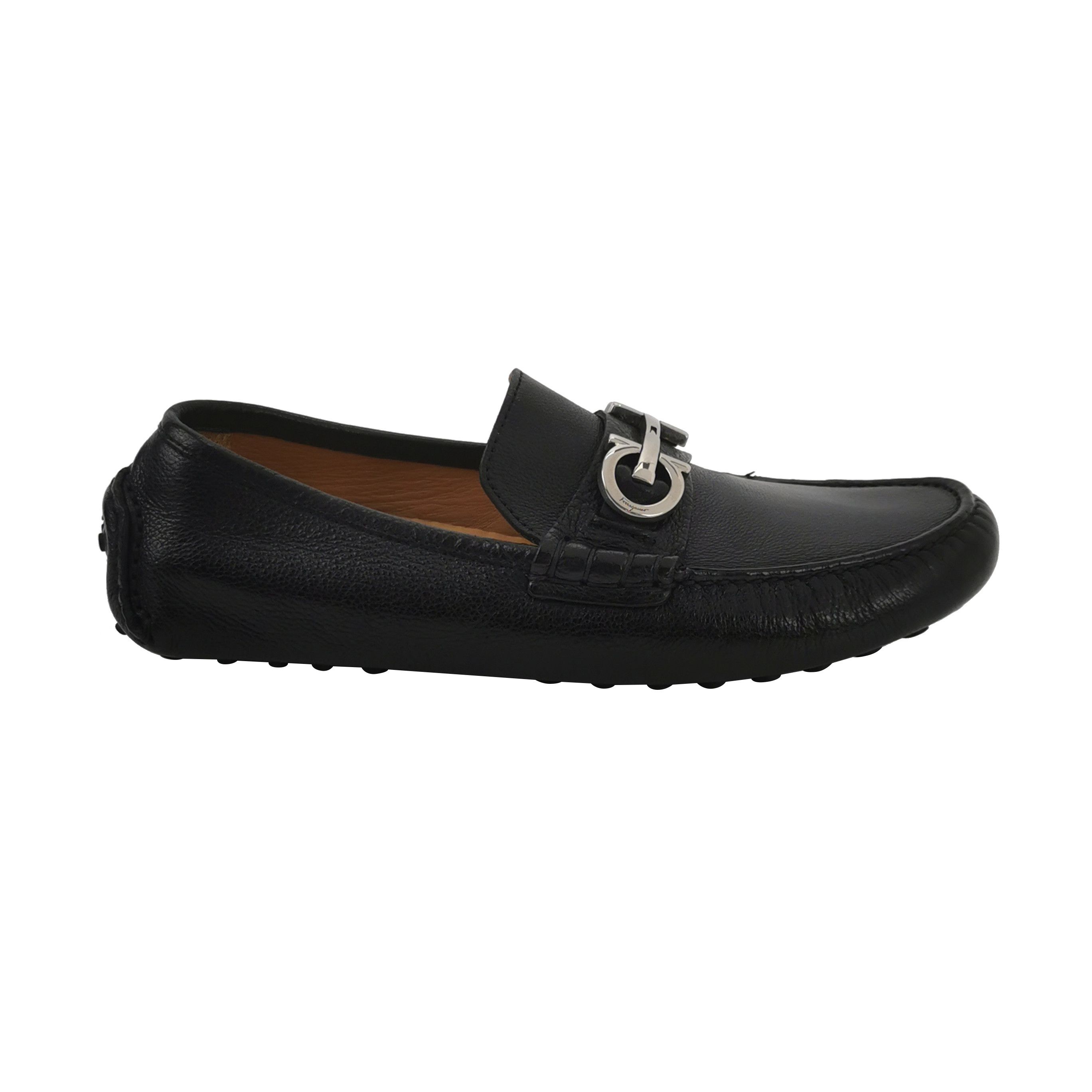 Salvatore Ferragamo Salvatore Ferragamo Gancini Leather Drivers 39.5 Size US 6 / EU 39 - 2 Thumbnail