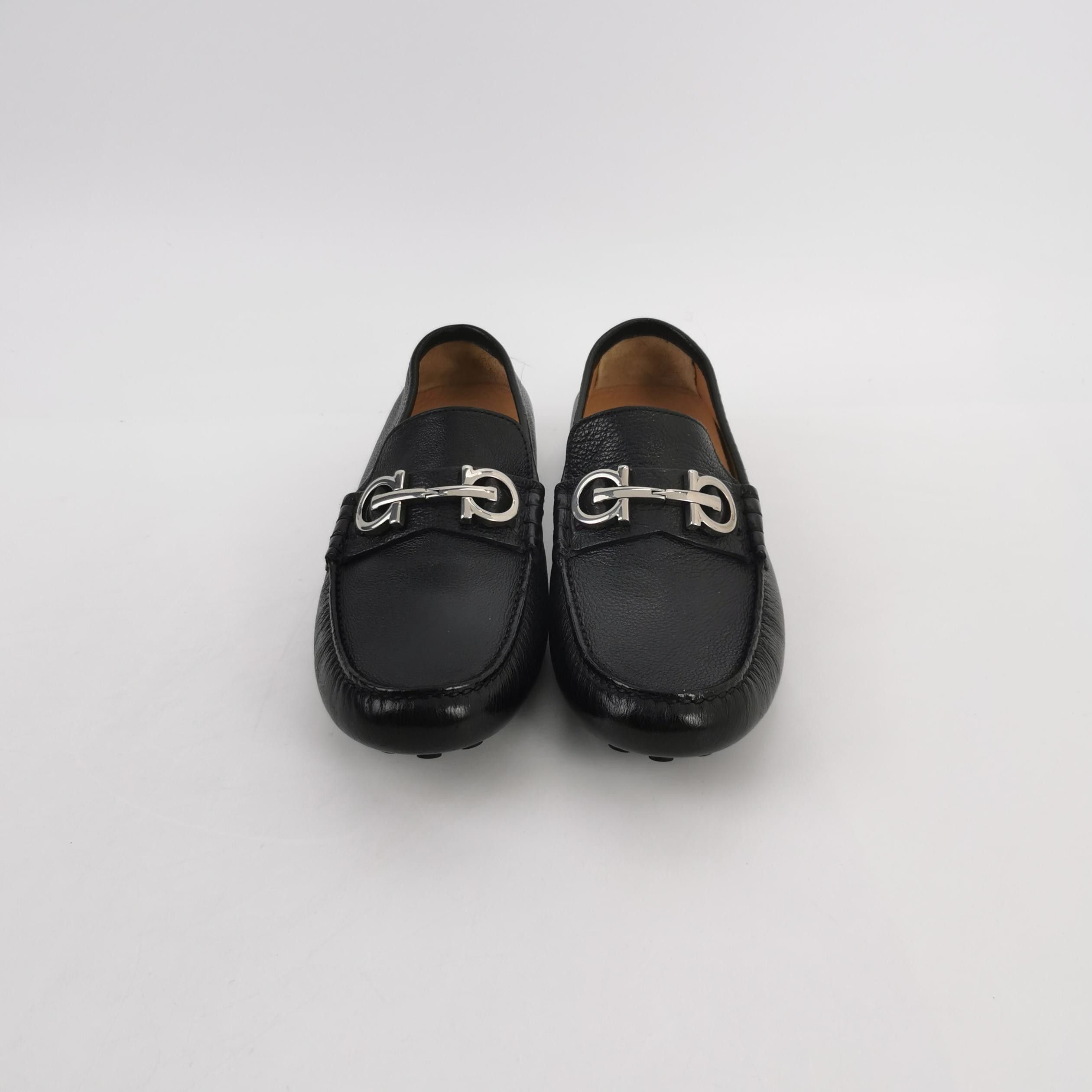 Salvatore Ferragamo Salvatore Ferragamo Gancini Leather Drivers 39.5 Size US 6 / EU 39 - 4 Thumbnail