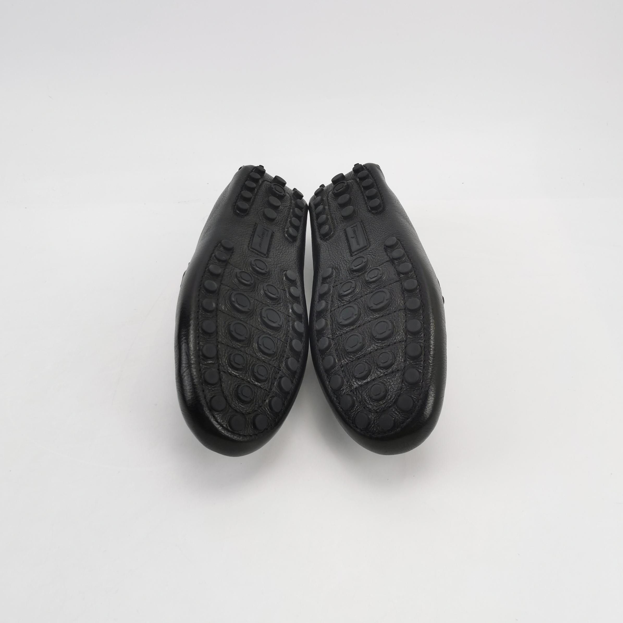 Salvatore Ferragamo Salvatore Ferragamo Gancini Leather Drivers 39.5 Size US 6 / EU 39 - 6 Thumbnail