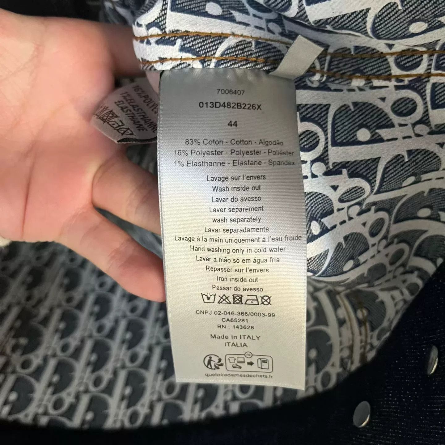 Dior Dior Denim Printed Blue Light Jacket xxs Men Size US XXS / EU 40 - 5 Thumbnail