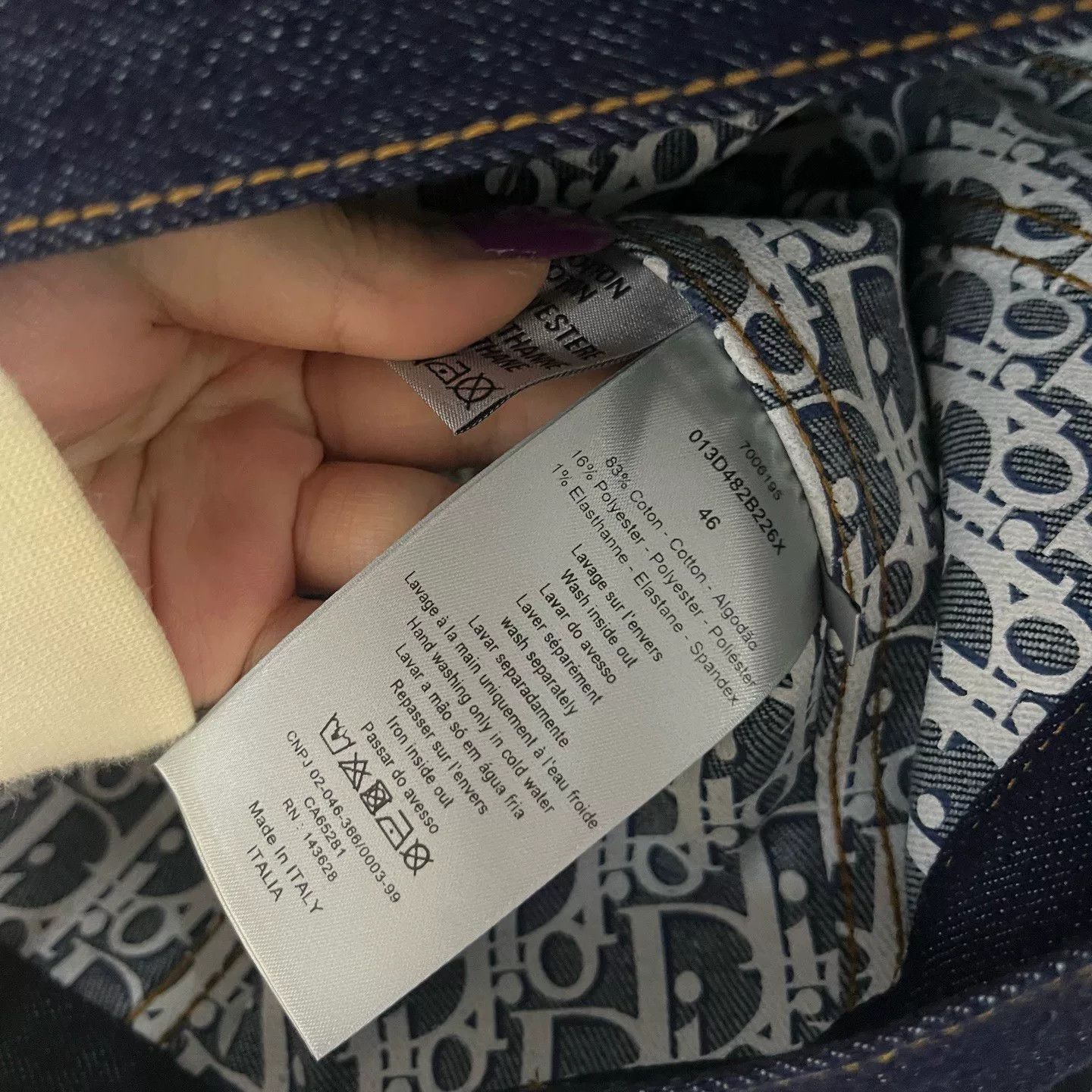 Dior Dior Denim Printed Blue Light Jacket xxs Men Size US XXS / EU 40 - 9 Thumbnail
