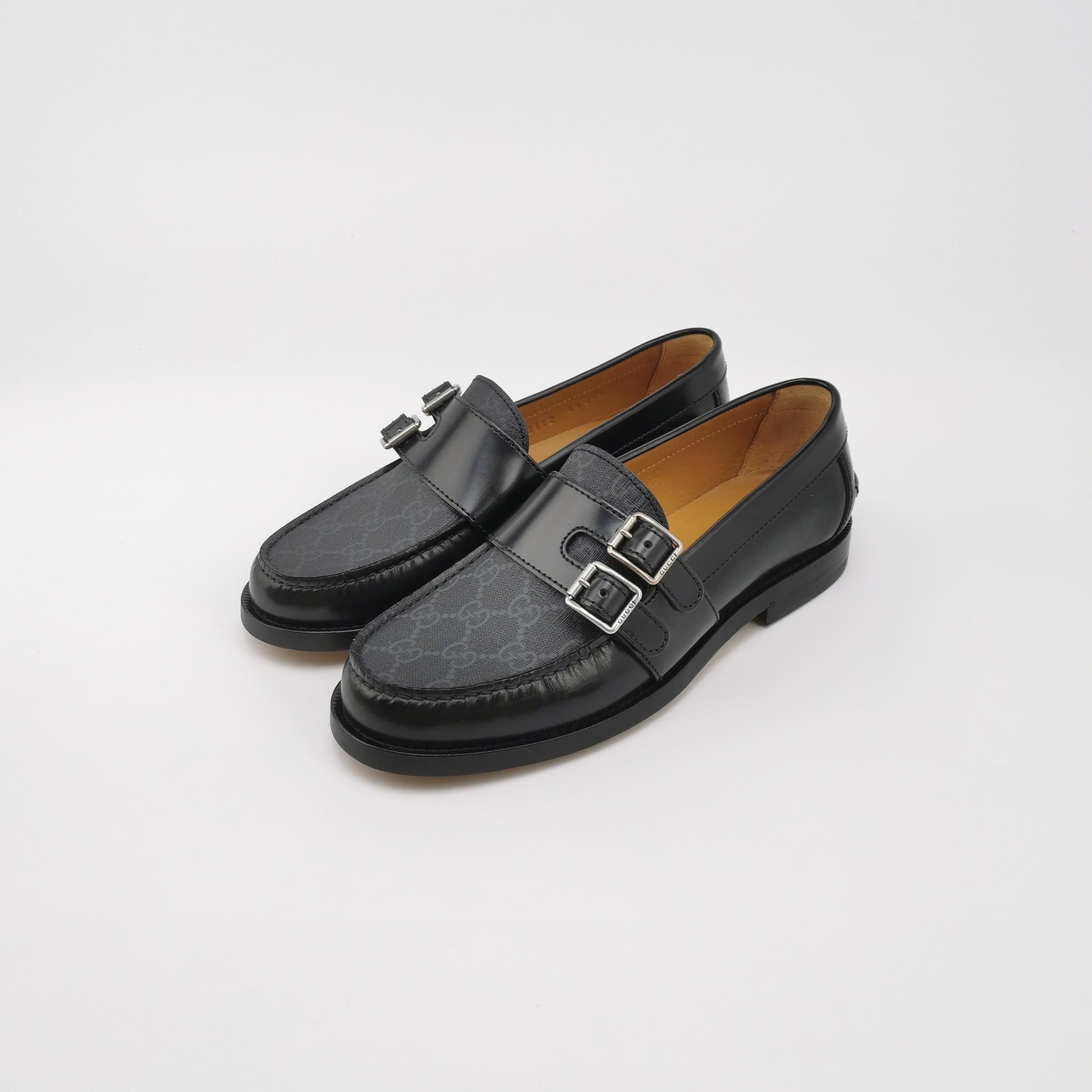Gucci Gucci GG Monogram Double Buckle Loafers 38.5 Size US 5.5 / EU 38 - 3 Thumbnail