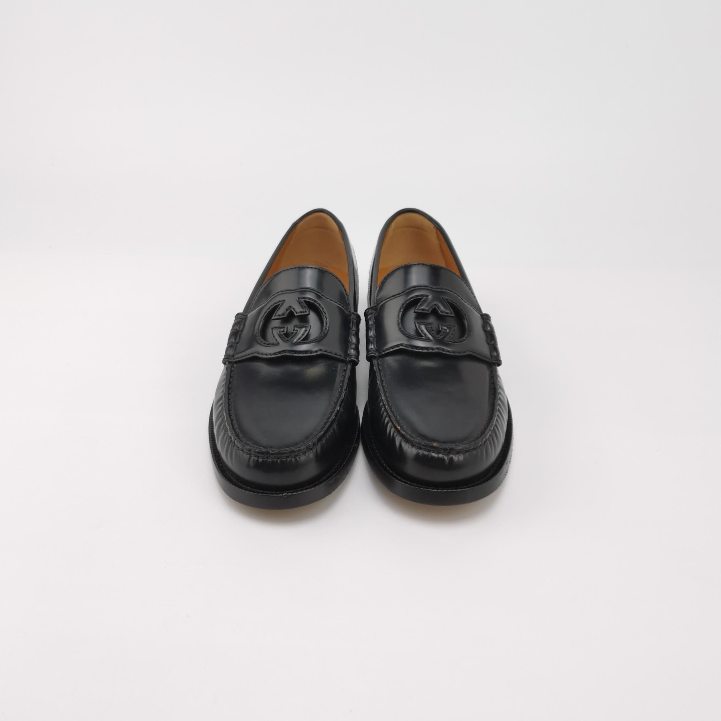 Gucci Gucci Interlocking G Logo Leather Loafers EU 39 Size US 6 / EU 39 - 4 Thumbnail