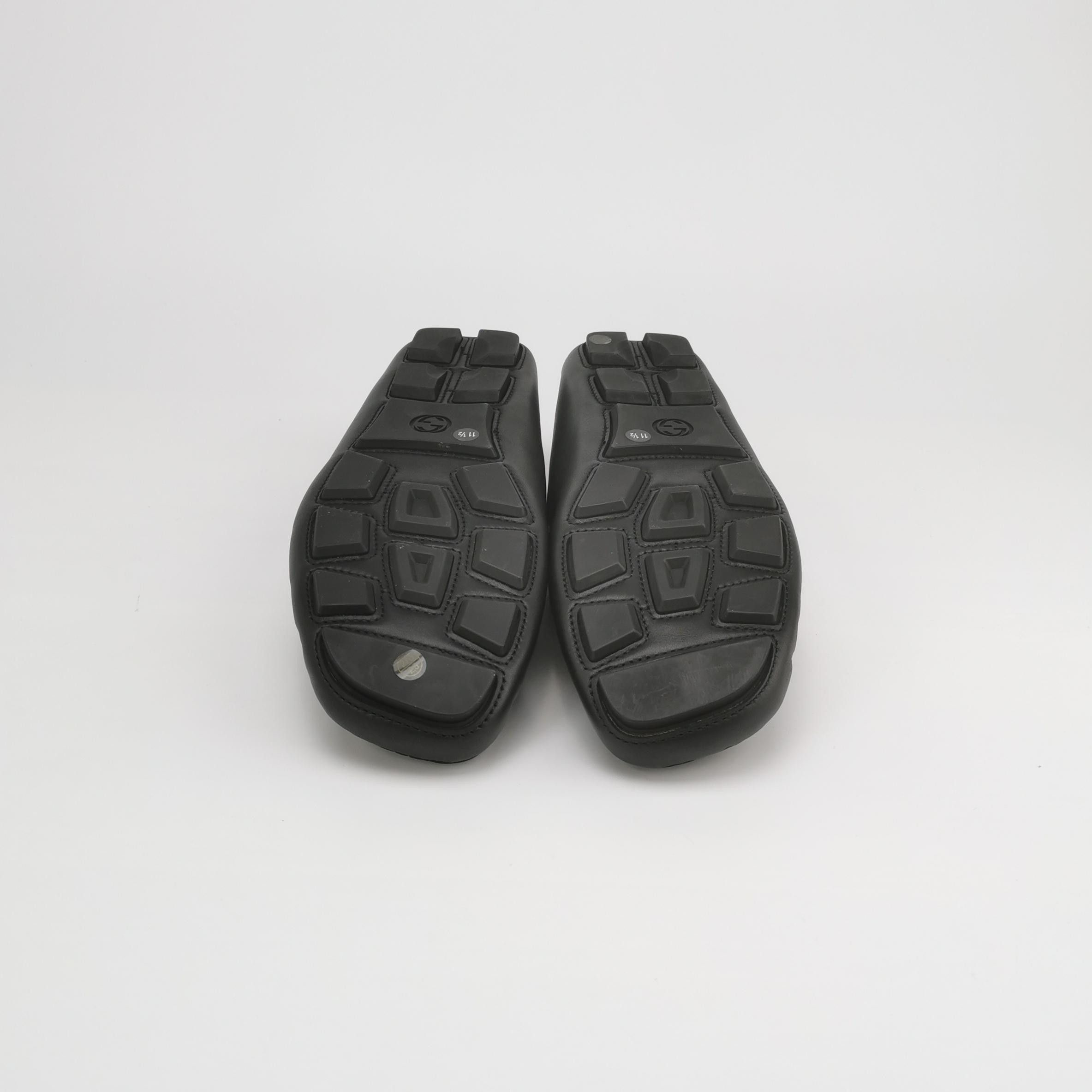 Gucci Gucci Web Stripe GG Leather Driver Loafers 11.5 Size US 12 / EU 45 - 6 Thumbnail
