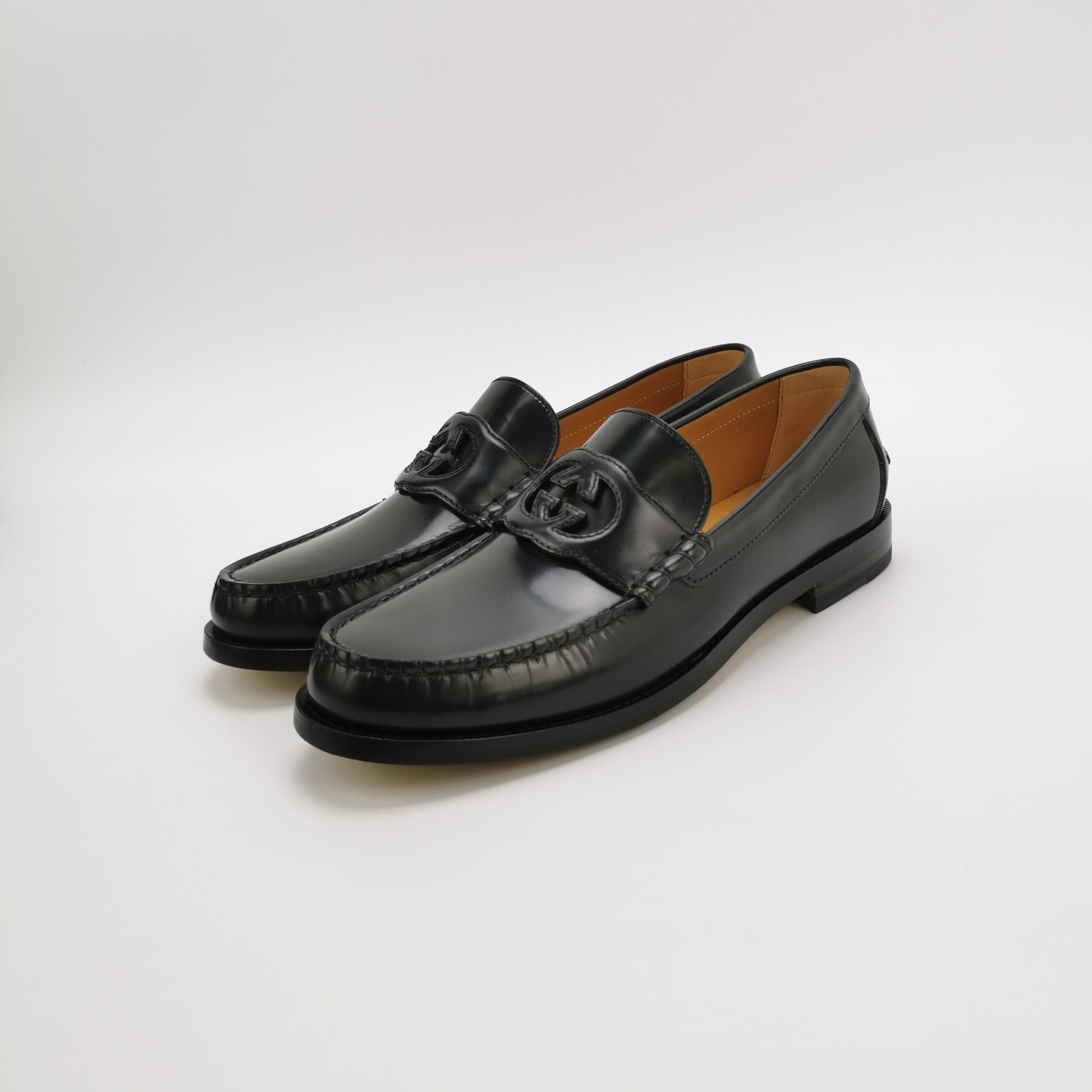 Gucci Gucci Interlocking G Leather Loafers 10.5 Size US 11 / EU 44 - 3 Thumbnail