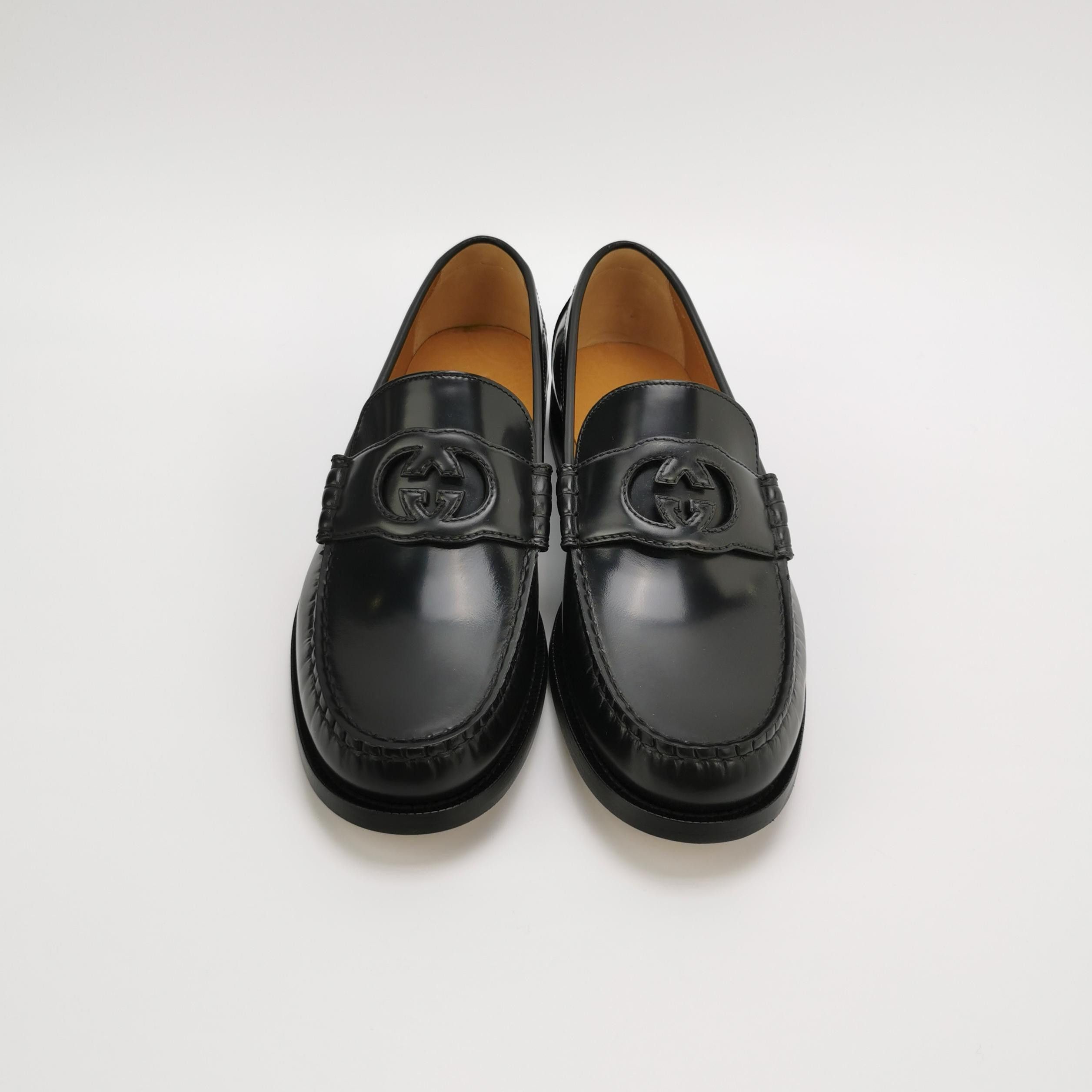 Gucci Gucci Interlocking G Leather Loafers 10.5 Size US 11 / EU 44 - 4 Thumbnail