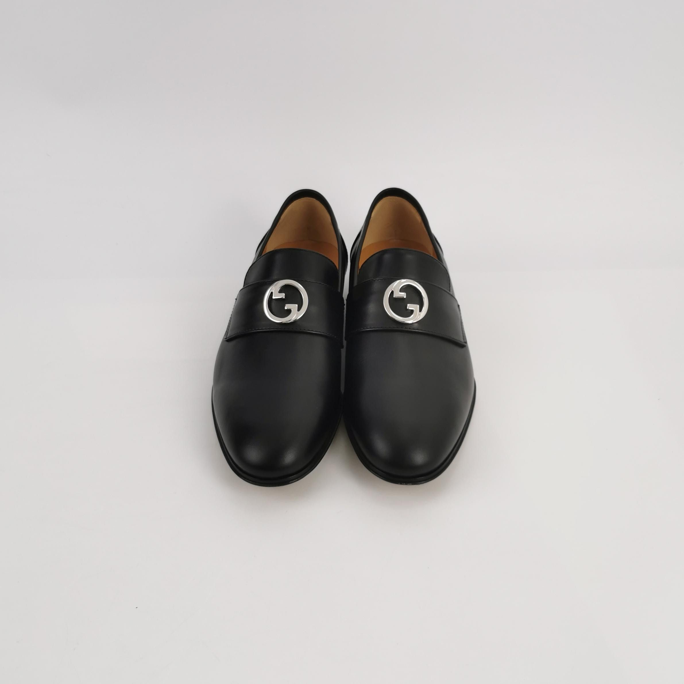 Gucci Gucci Interlocking G Leather Loafers 5.5 Size US 6 / EU 39 - 4 Thumbnail