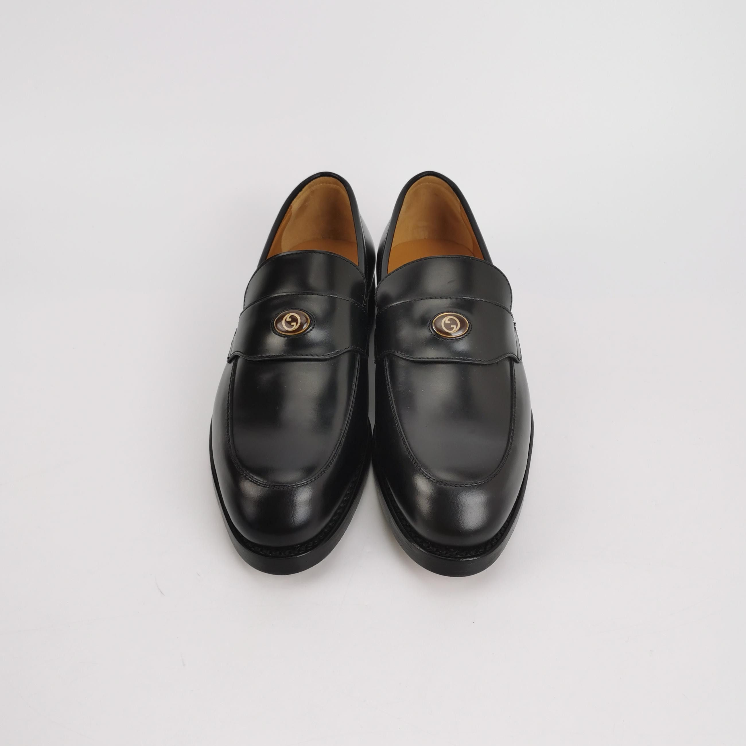Gucci Gucci Interlocking G Logo Leather Loafers US 7 Size US 7 / EU 40 - 4 Thumbnail