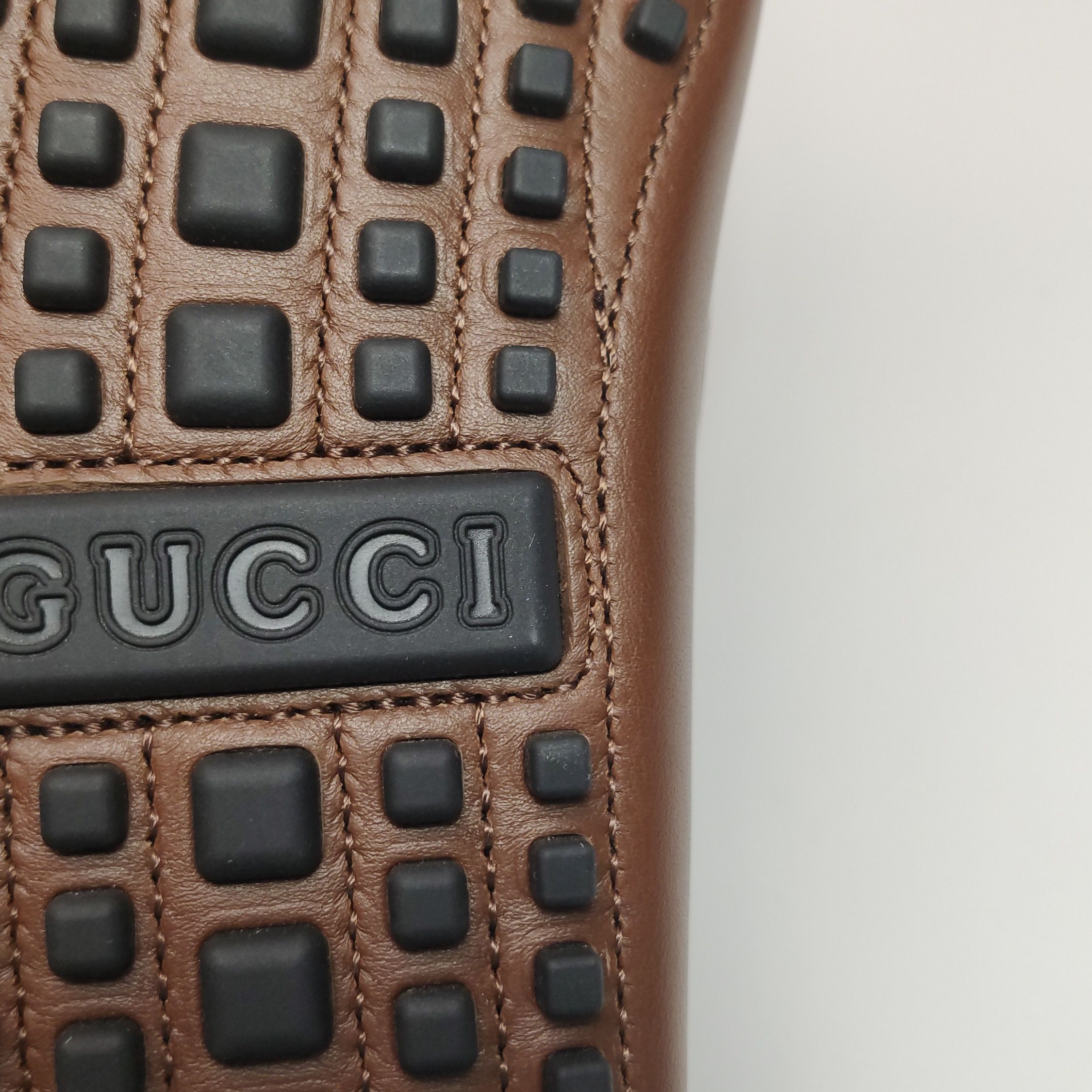 Gucci Gucci Brown Leather Interlocking G Slip Ons 39.5 Size US 6 / EU 39 - 10 Thumbnail