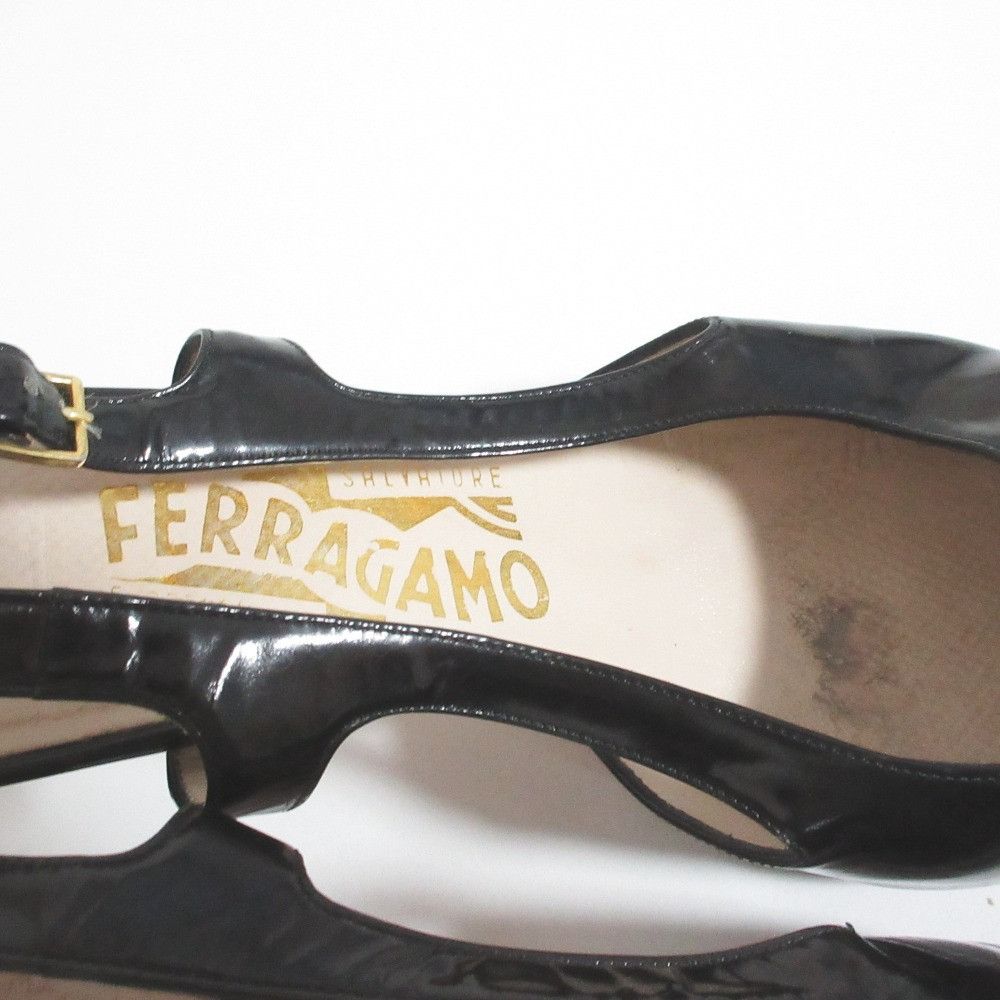 Salvatore Ferragamo Salvatore Ferragamo Salvatore Ferragamo Patent Leather Slingback Pumps Plastic / Synthetic Shoes DUTY FREE for USA Size ONE SIZE - 5 Thumbnail