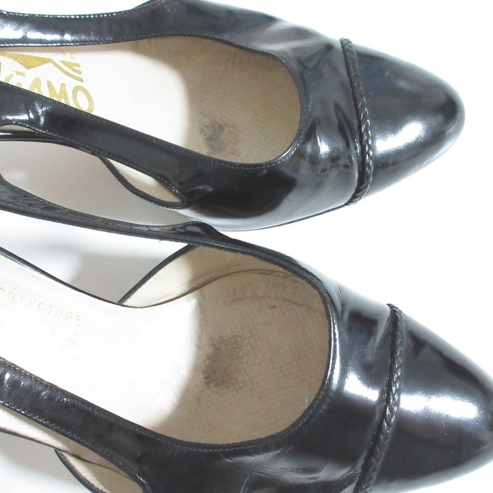 Salvatore Ferragamo Salvatore Ferragamo Salvatore Ferragamo Patent Leather Slingback Pumps Plastic / Synthetic Shoes DUTY FREE for USA Size ONE SIZE - 9 Thumbnail