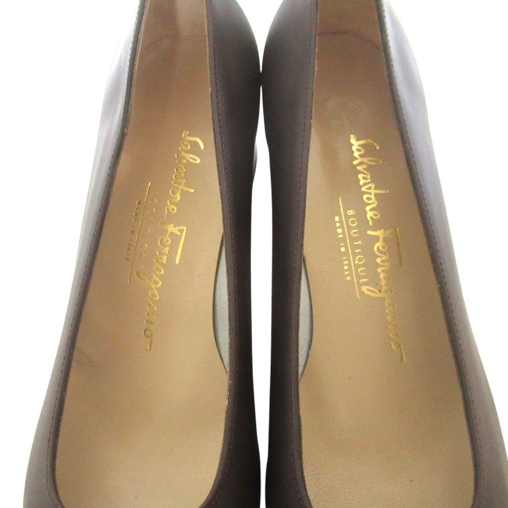 Salvatore Ferragamo Salvatore Ferragamo Salvatore Ferragamo Vara Calf Leather Pumps Leather Shoes DUTY FREE for USA Size ONE SIZE - 5 Thumbnail