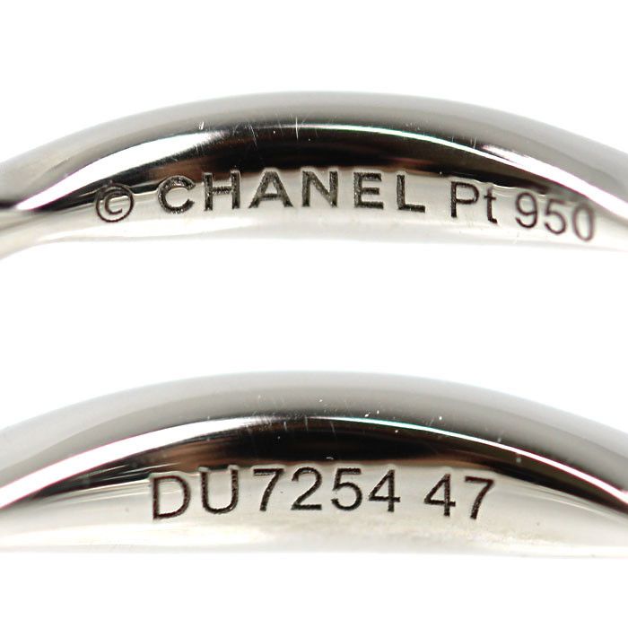 Chanel Chanel Chanel Camelia Pt950 Platinum Diamond Ring Size 7 Precious Metal Ring J10668 DUTY FREE for USA Size ONE SIZE - 5 Thumbnail