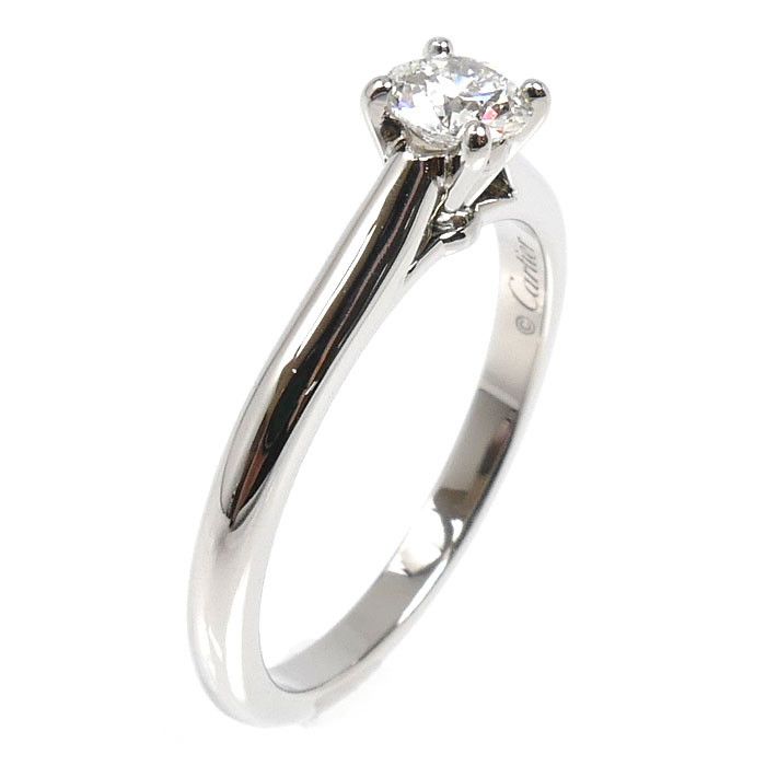 Cartier Cartier Cartier Solitaire 1895 Platinum Diamond Ring Size 50 Precious Metal Ring N4163600 DUTY FREE for USA Size ONE SIZE - 2 Thumbnail