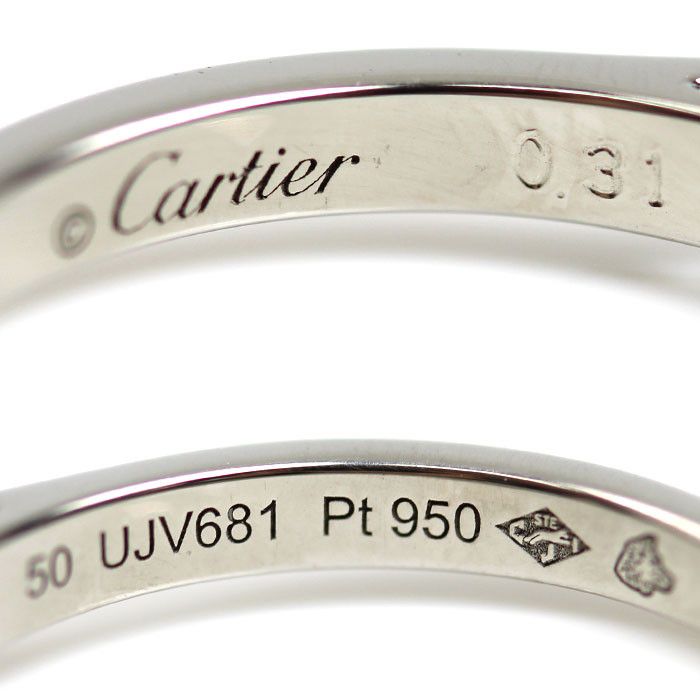 Cartier Cartier Cartier Solitaire 1895 Platinum Diamond Ring Size 50 Precious Metal Ring N4163600 DUTY FREE for USA Size ONE SIZE - 5 Thumbnail