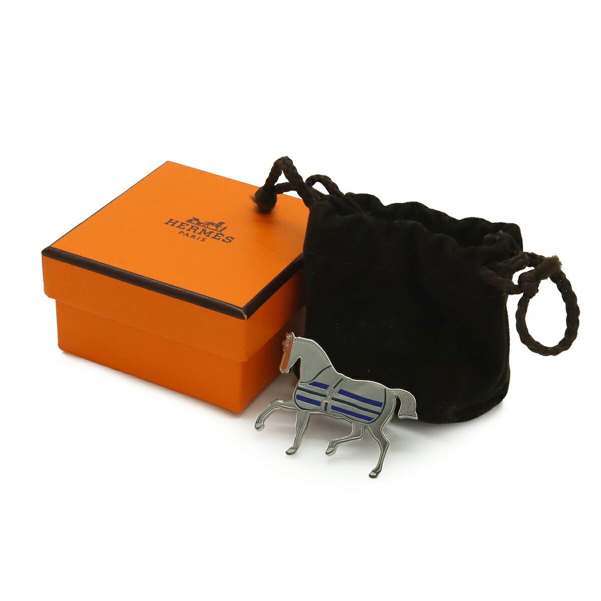 Hermes Hermes Hermes Cheval Couverture Scarf Ring Metal Other DUTY FREE for USA Size ONE SIZE - 5 Thumbnail