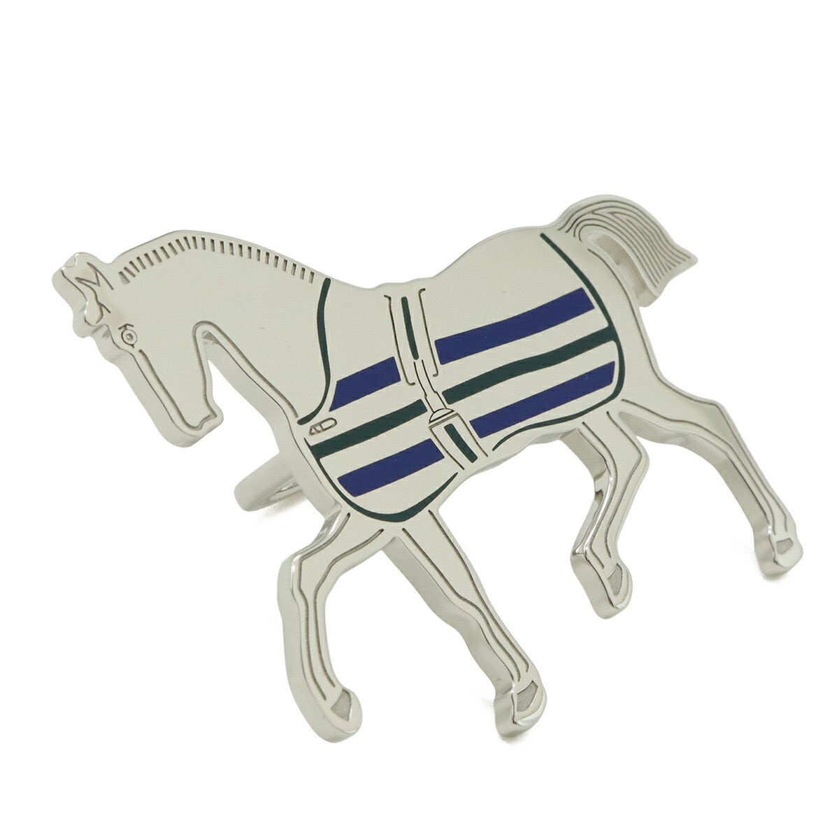 Hermes Hermes Hermes Cheval Couverture Scarf Ring Metal Other DUTY FREE for USA Size ONE SIZE - 2 Thumbnail