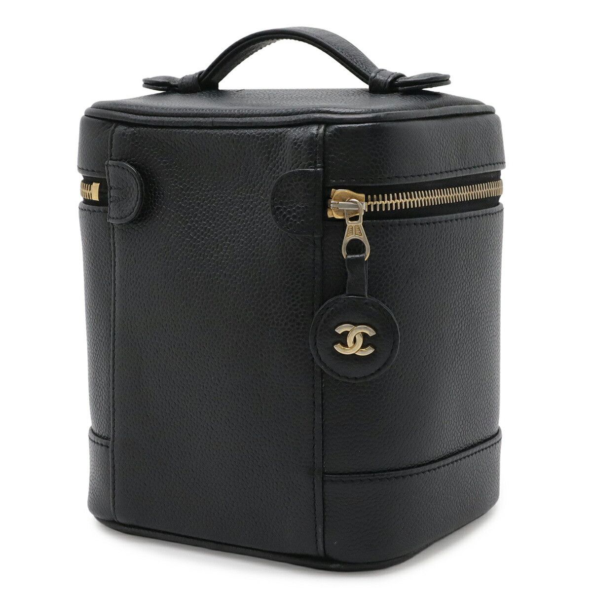 Chanel Chanel Chanel Coco Mark Caviar Skin Vanity Bag Leather Vanity Bag A01998 DUTY FREE for USA Size ONE SIZE - 2 Thumbnail