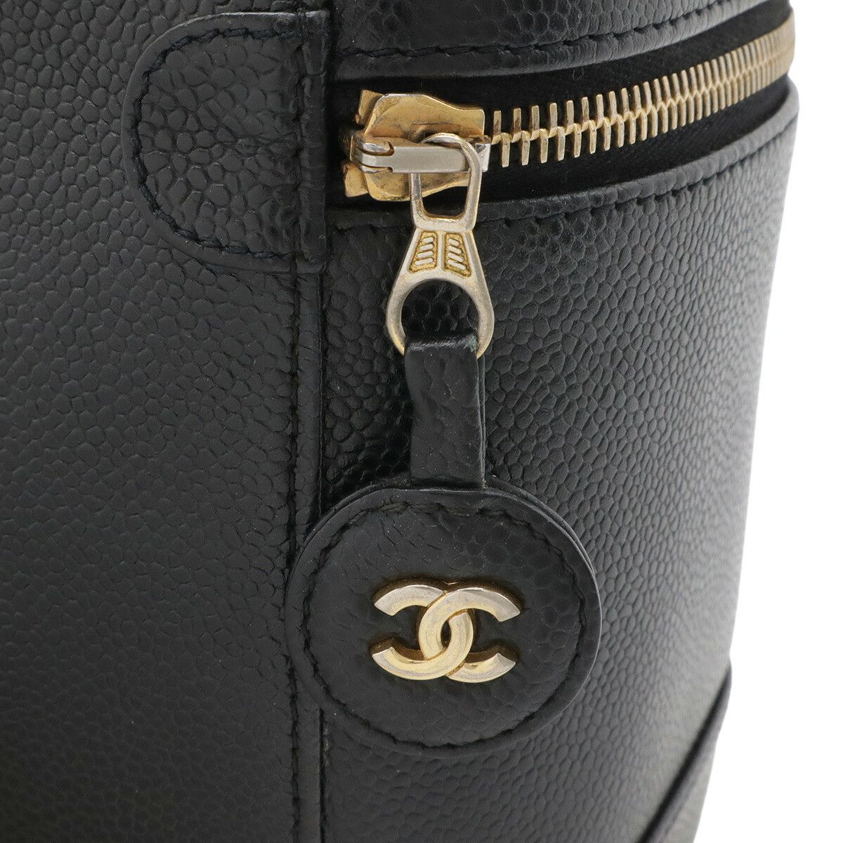 Chanel Chanel Chanel Coco Mark Caviar Skin Vanity Bag Leather Vanity Bag A01998 DUTY FREE for USA Size ONE SIZE - 4 Thumbnail