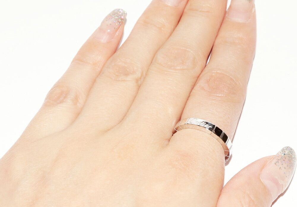 Cartier Cartier Cartier Lanieres Au750 white gold ring Size 11 Precious Metal Ring DUTY FREE for USA Size ONE SIZE - 5 Thumbnail