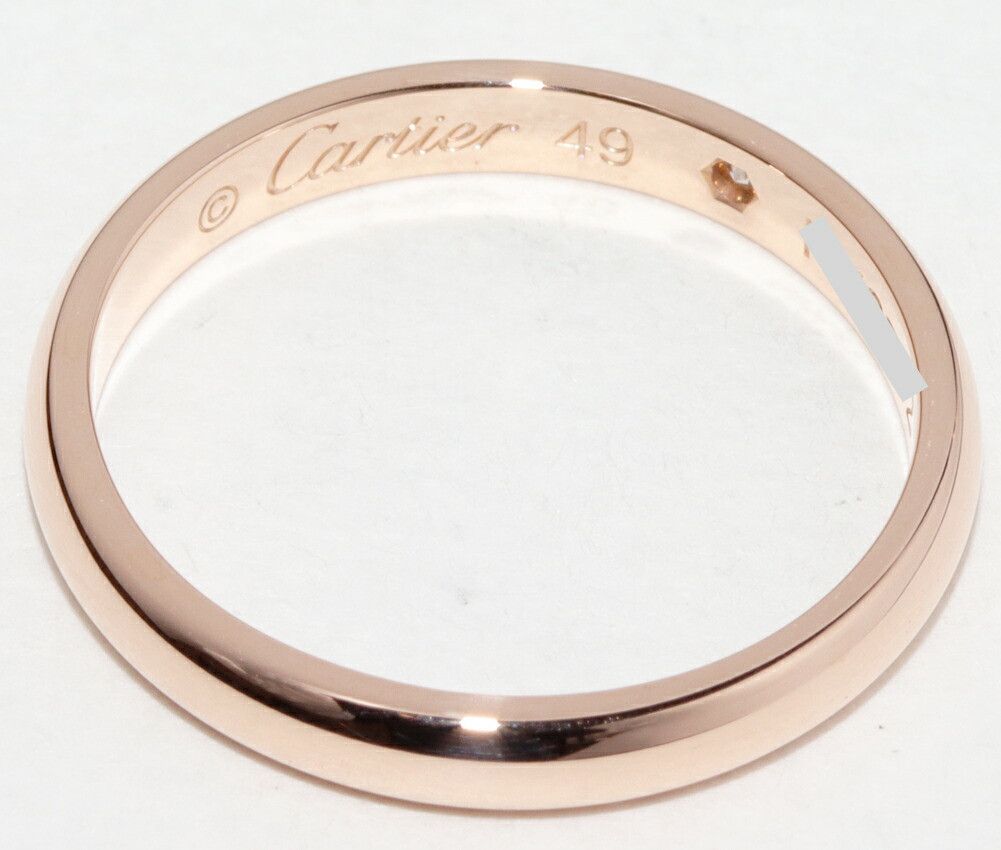 Cartier Cartier Cartier 1895 Wedding Ring Au750 Diamond Ring Size 49 Precious Metal Ring B40882 DUTY FREE for USA Size ONE SIZE - 3 Thumbnail