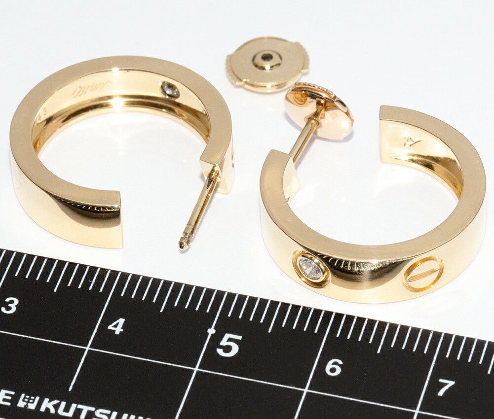 Cartier Cartier Cartier Love Au750 Diamond Earrings Precious Metal Earrings B8022900 DUTY FREE for USA Size ONE SIZE - 4 Thumbnail
