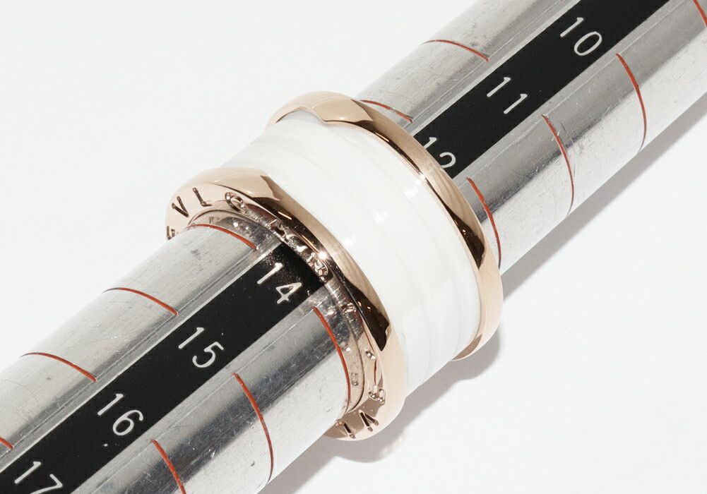 Bvlgari Bvlgari Bvlgari B.zero1 Au750 Pink Gold White Ceramic Ring Size 54 Precious Metal Ring DUTY FREE for USA Size ONE SIZE - 2 Thumbnail
