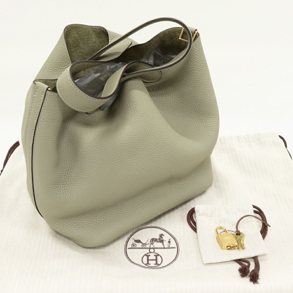 Hermes Hermes Hermes Picotin Lock MM Clemence Handbag Leather Tote Bag C DUTY FREE for USA Size ONE SIZE - 3 Thumbnail