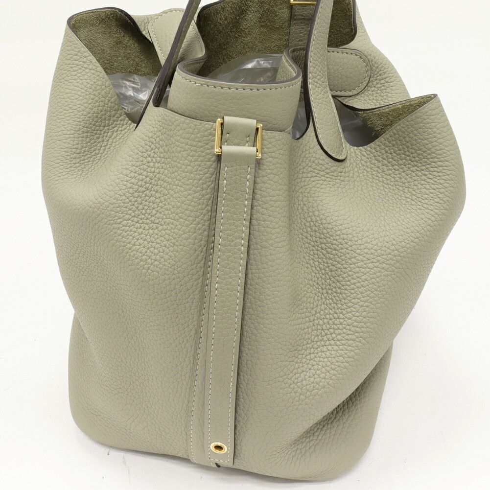 Hermes Hermes Hermes Picotin Lock MM Clemence Handbag Leather Tote Bag C DUTY FREE for USA Size ONE SIZE - 6 Thumbnail