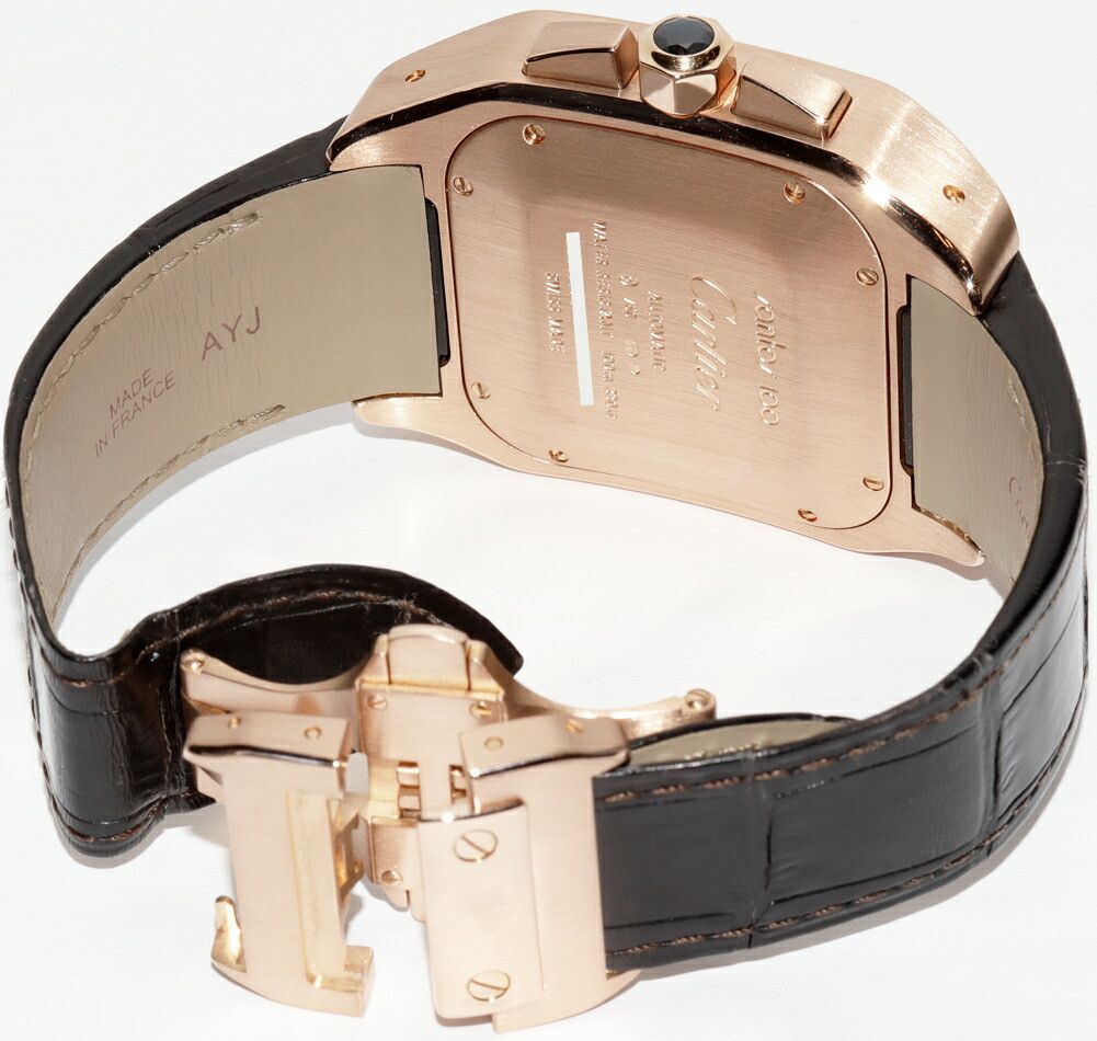 Cartier Cartier Cartier Santos 100 Chronograph Au750 Automatic Limited Precious Metal Automatic W20131Y1 DUTY FREE for USA Size ONE SIZE - 2 Thumbnail