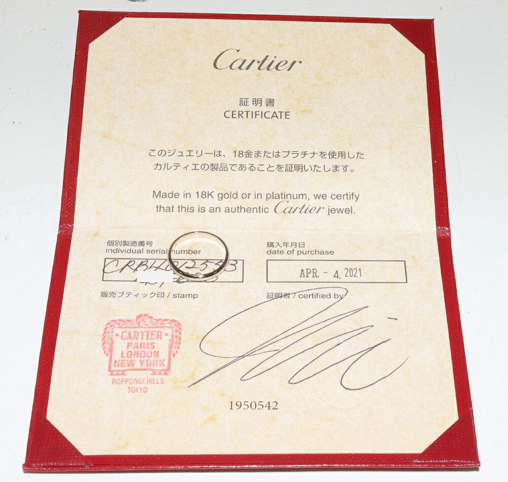 Cartier Cartier Cartier 1895 Wedding Ring Pt950 Ring Size 52 Precious Metal Ring B40125 DUTY FREE for USA Size ONE SIZE - 3 Thumbnail