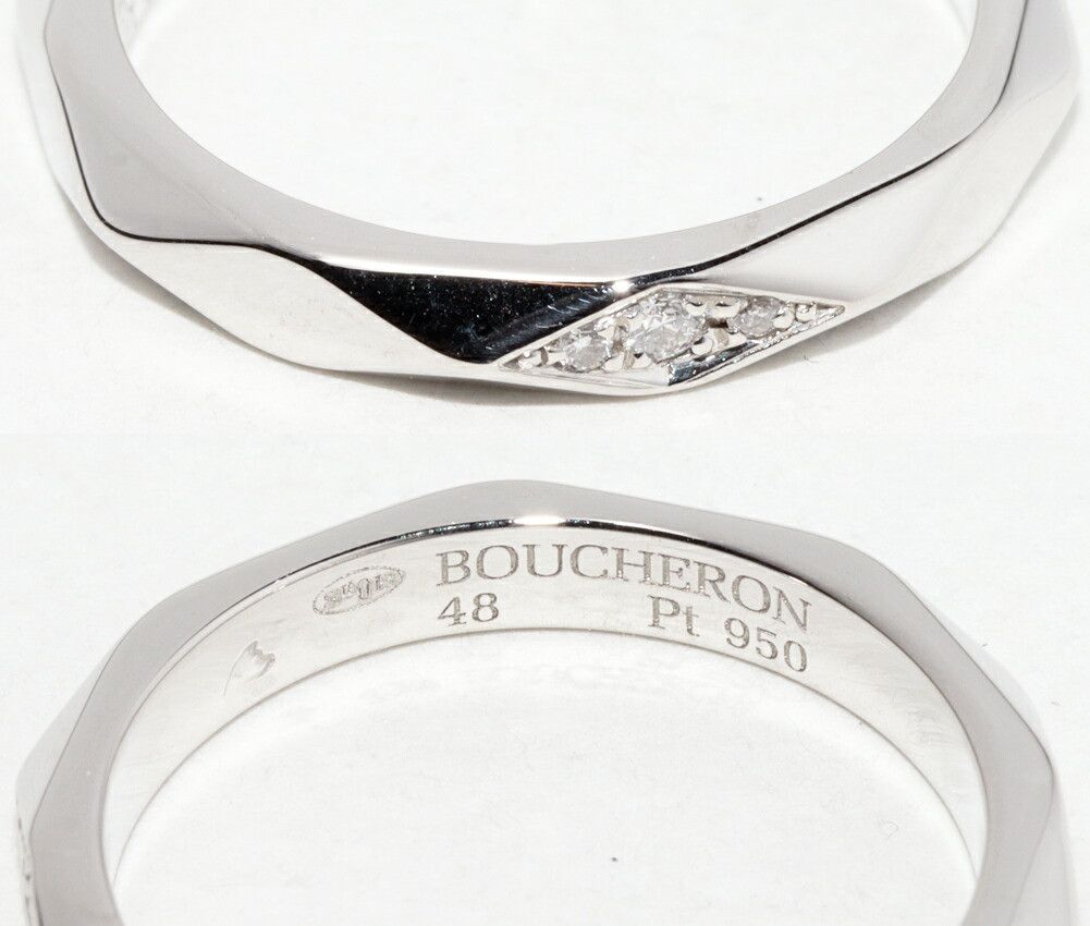 Other Boucheron Boucheron Facette Pt950 Diamond Ring Size 48 Precious Metal Ring JAL00090 DUTY FREE for USA Size ONE SIZE - 4 Thumbnail