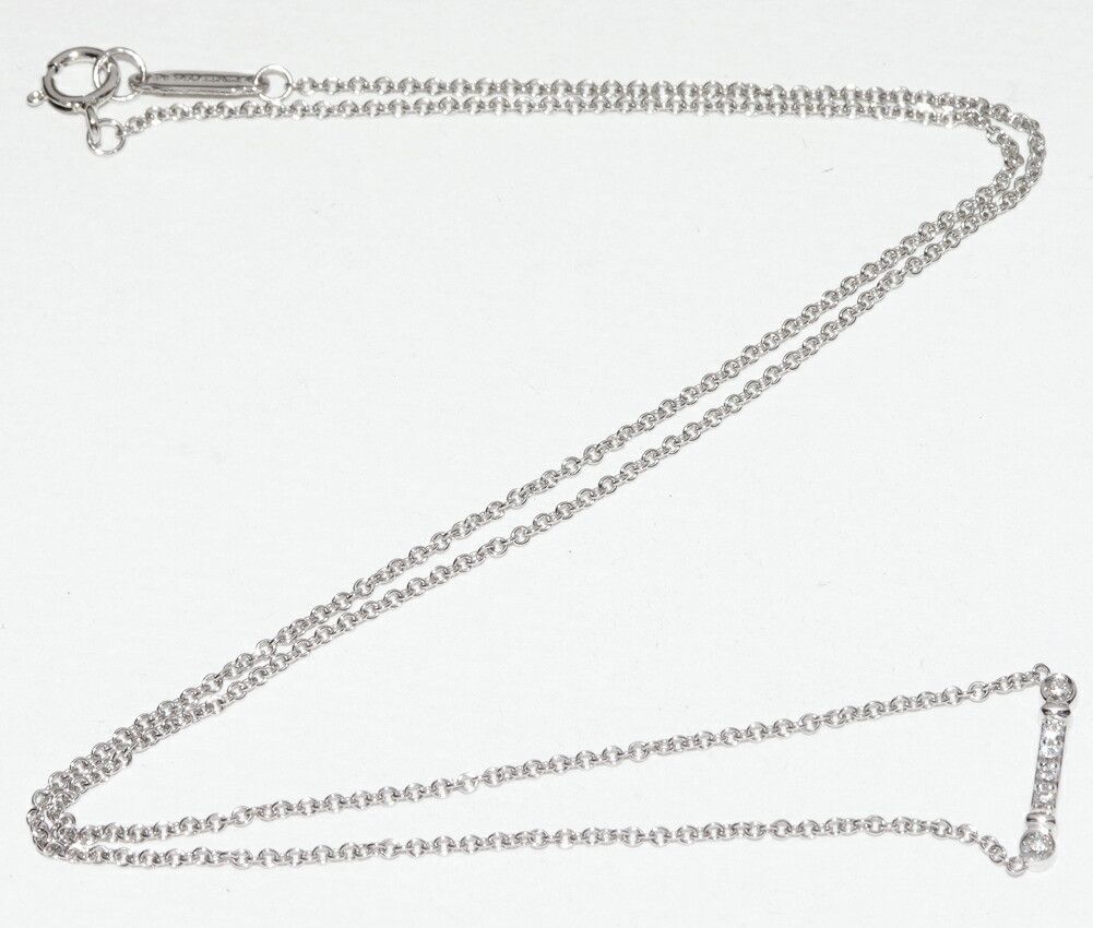 Tiffany & Co. Tiffany & Co. Tiffany & Co. Fleur de Lis Key Pt950 Diamond Necklace Precious Metal Necklace DUTY FREE for USA Size ONE SIZE - 4 Thumbnail